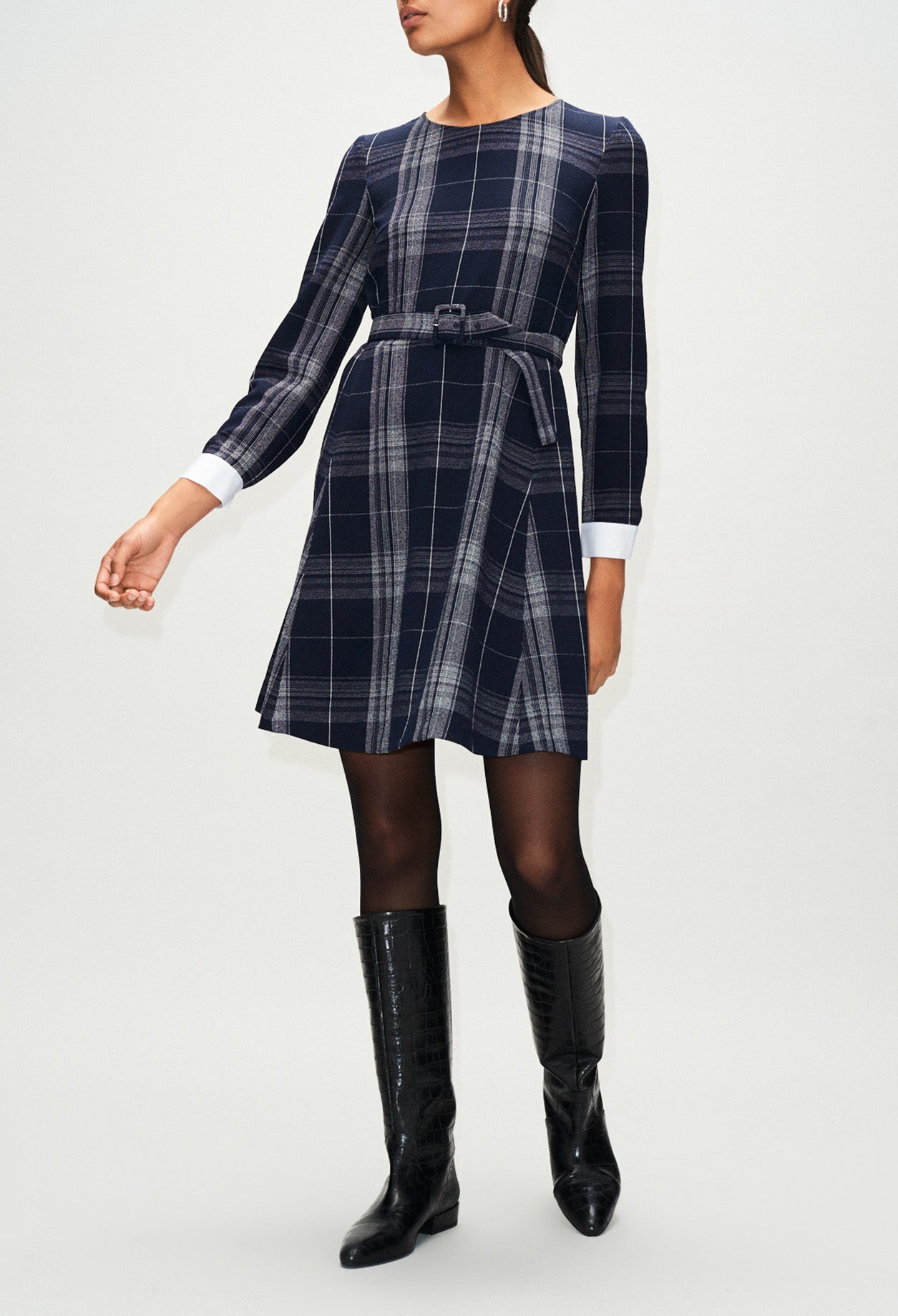 Robe à carreaux ceinturée Faume - seconde main