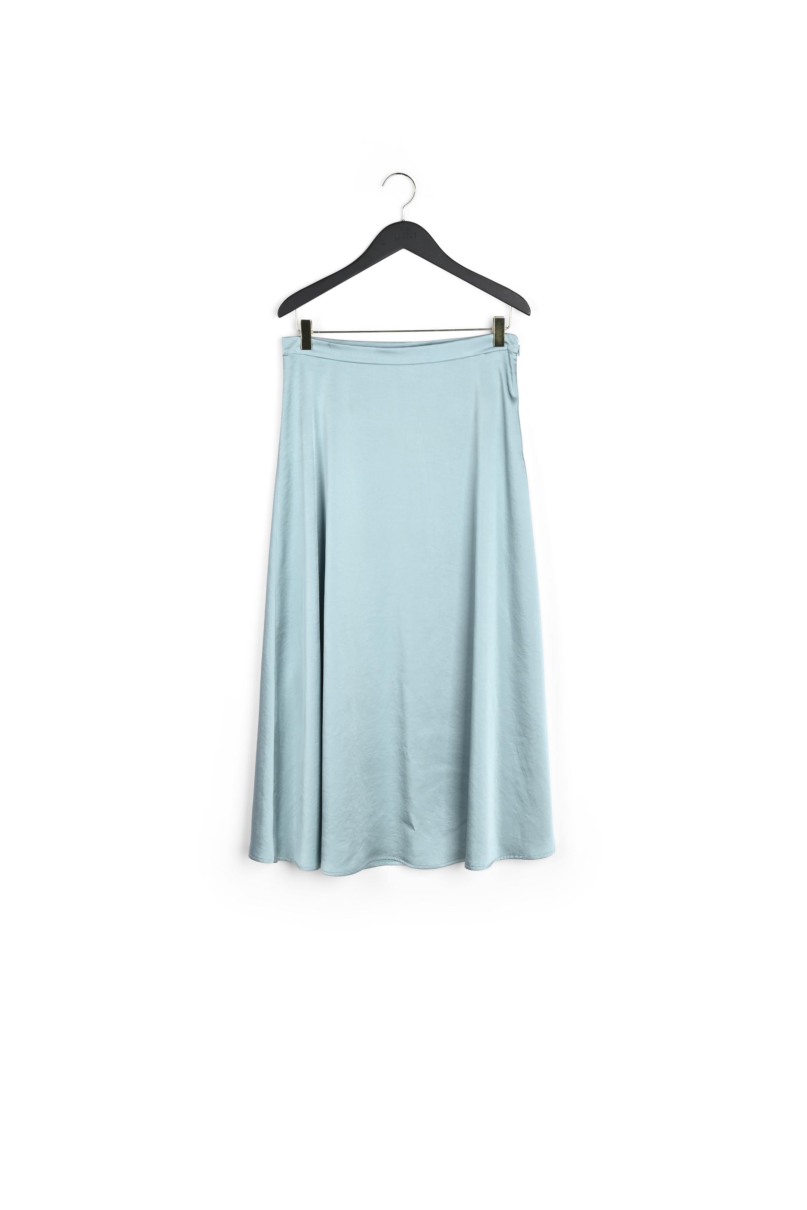 Jupe midi fluide satinée vert d'eau Faume - seconde main