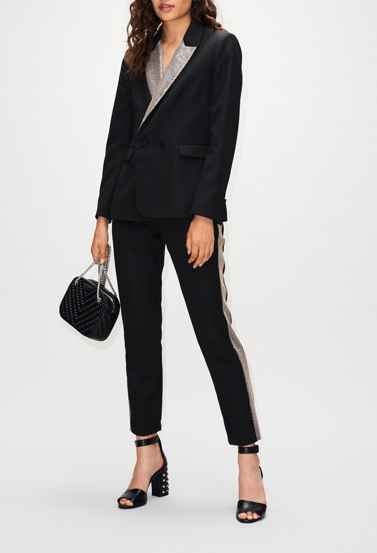 Veste tailleur détail argenté Faume - seconde main