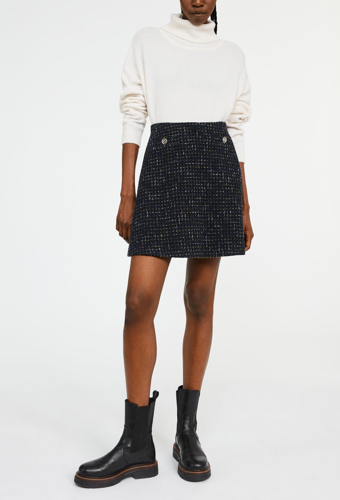 Jupe trapéze tweed Faume - seconde main