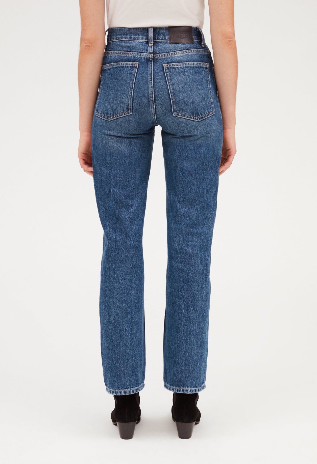 Jean mid-blue western Faume - seconde main