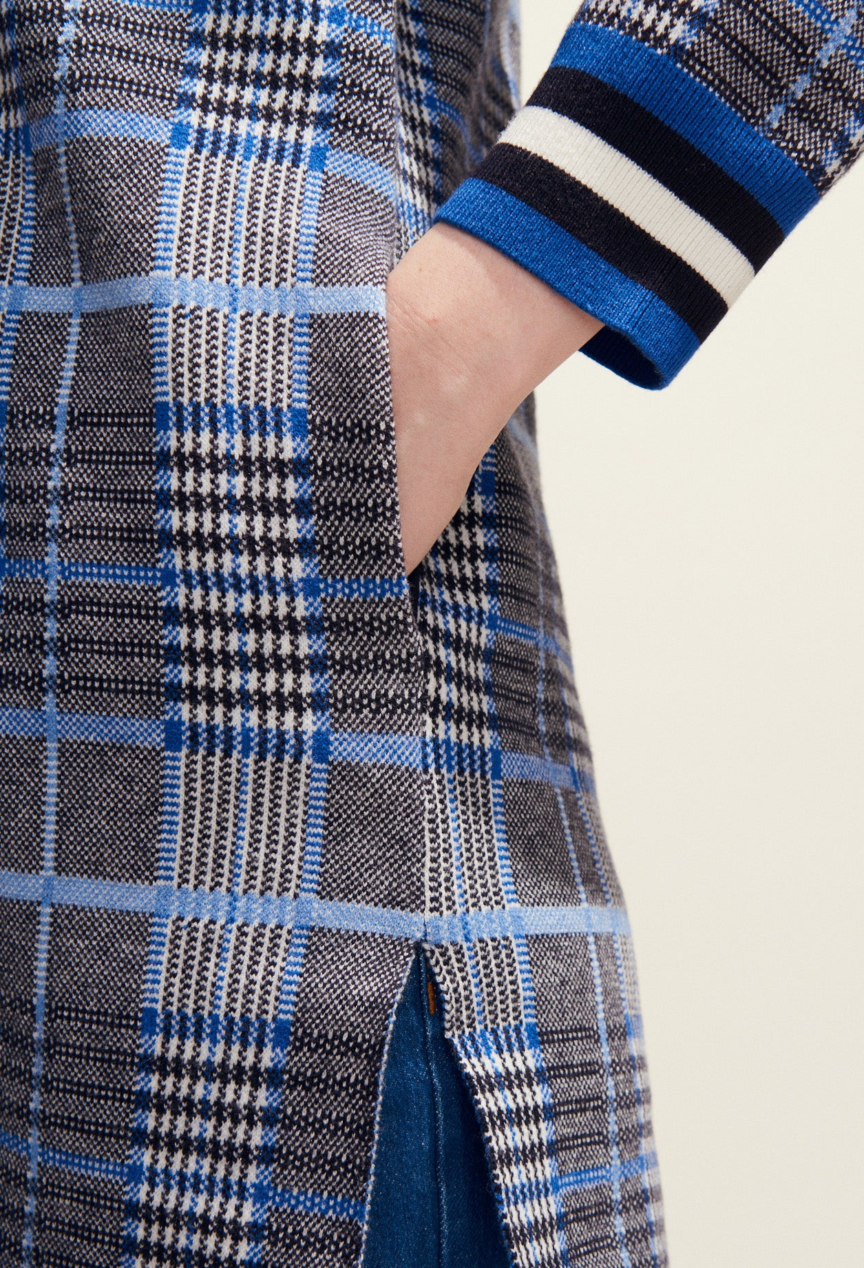 Cardigan oversize motif prince de galles Faume - seconde main