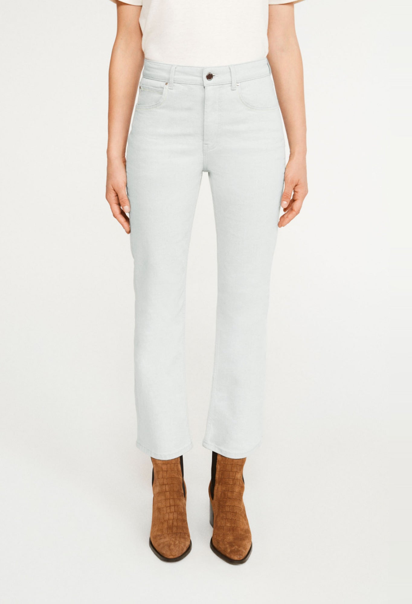 Jean délavé cropped Faume - seconde main