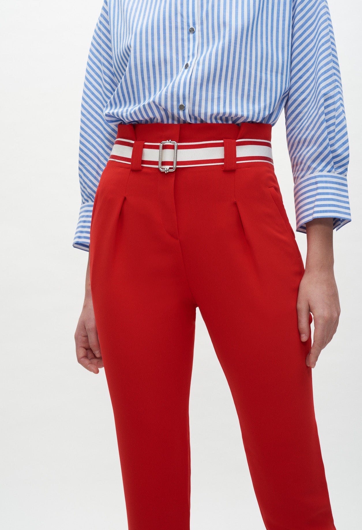 Pantalon de tailleur ceinturé Faume - seconde main