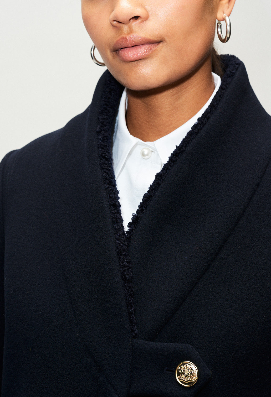 Manteau intérieur col en fausse fourrure Faume - seconde main