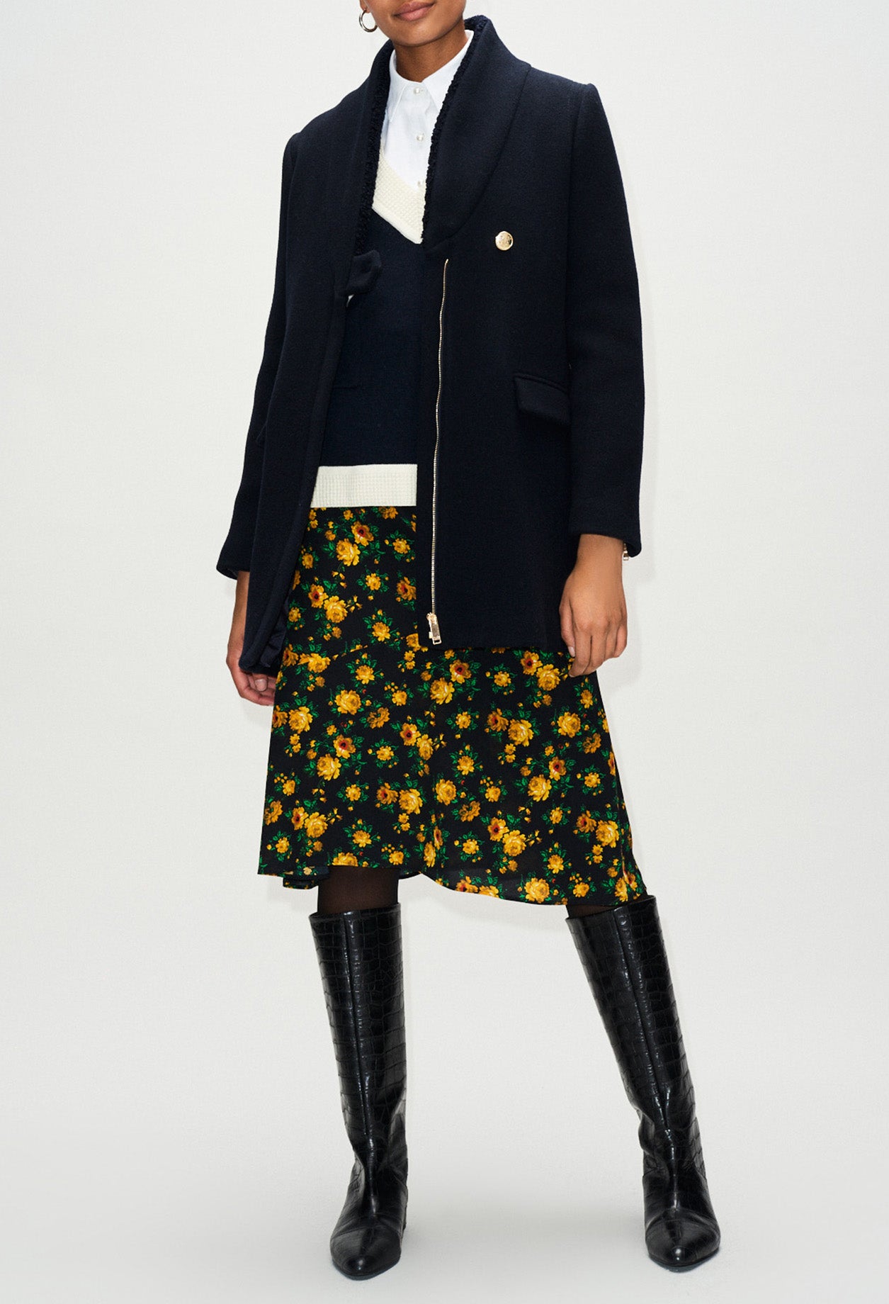 Manteau intérieur col en fausse fourrure Faume - seconde main