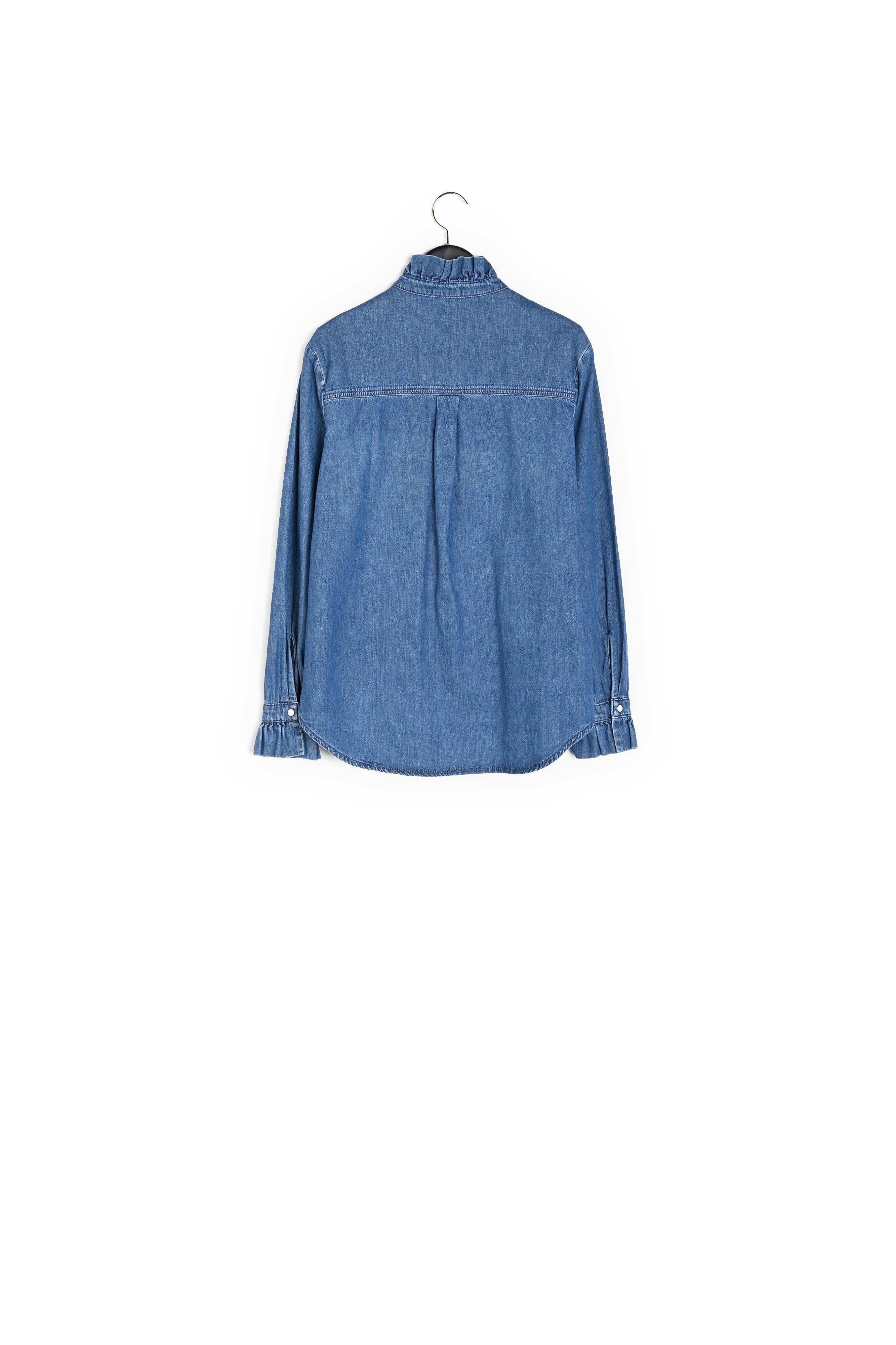 Chemise à col froncé en coton biologique Faume - seconde main