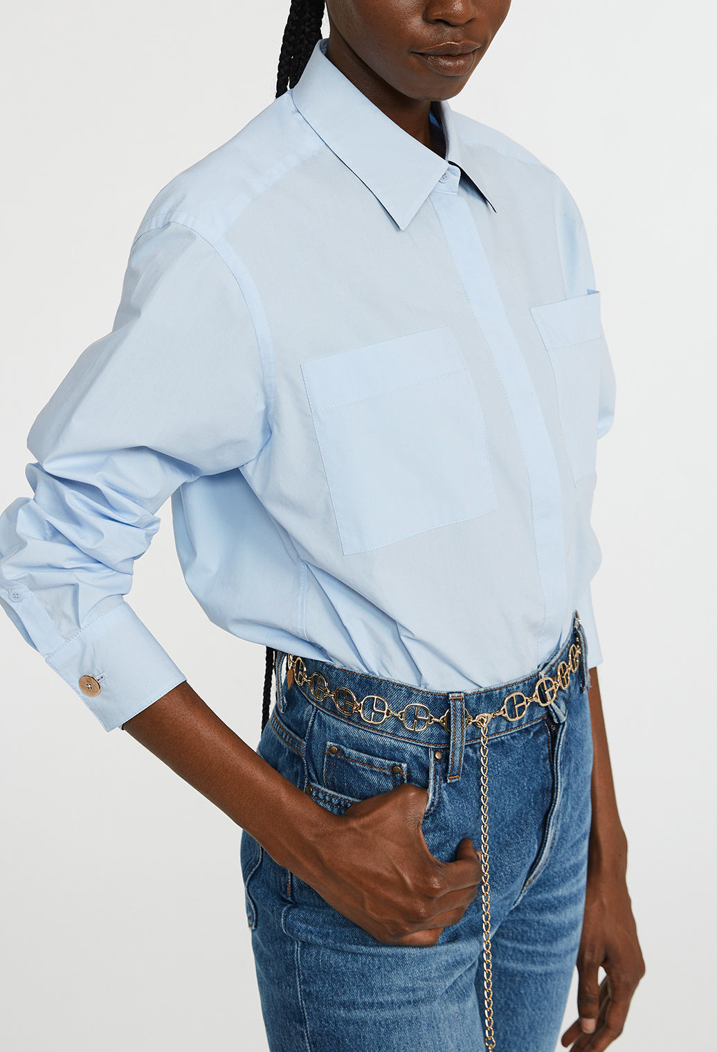 Chmis blu cil à manchs longus Faume - seconde main