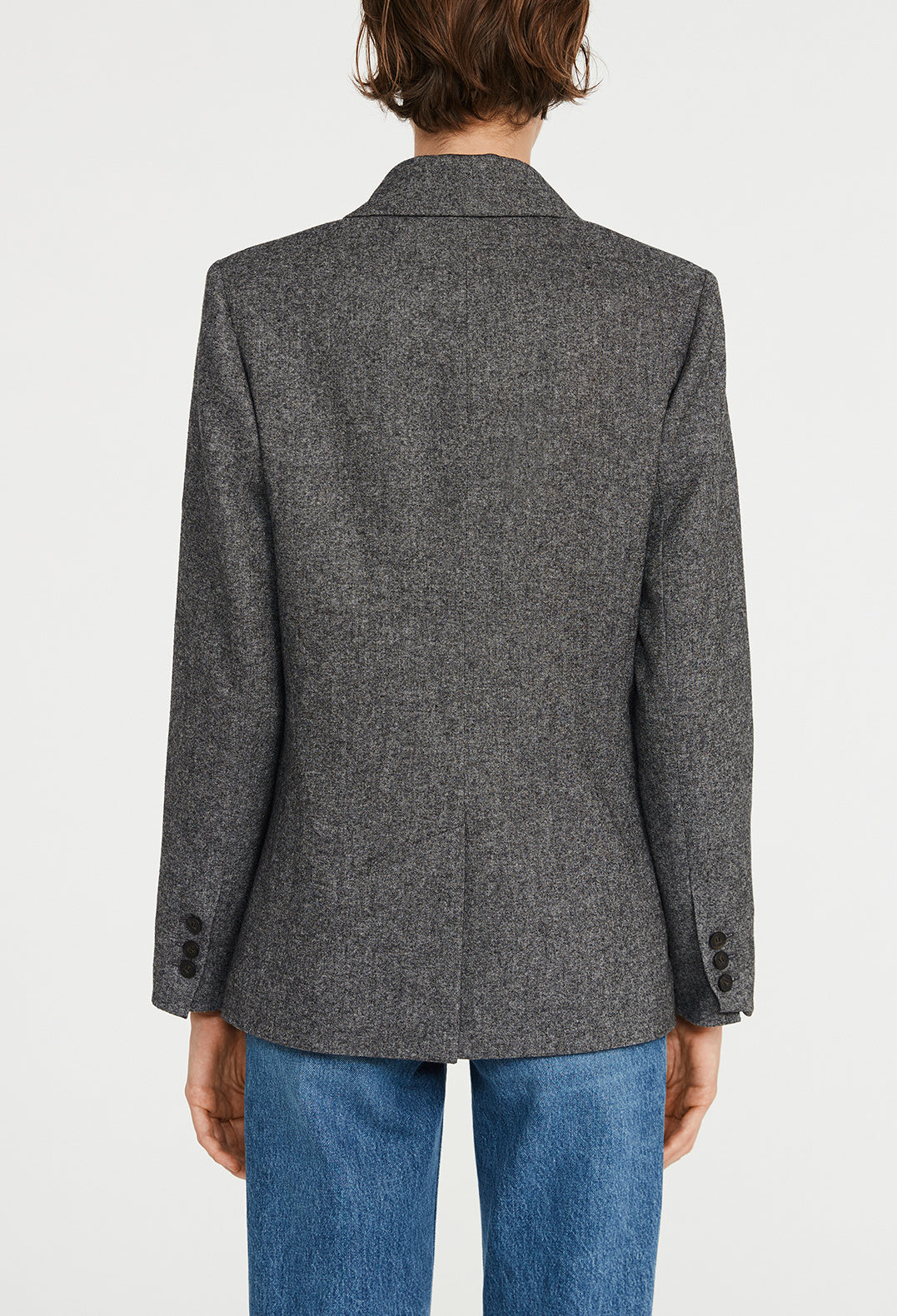 Veste tailleur gris chiné Faume - seconde main