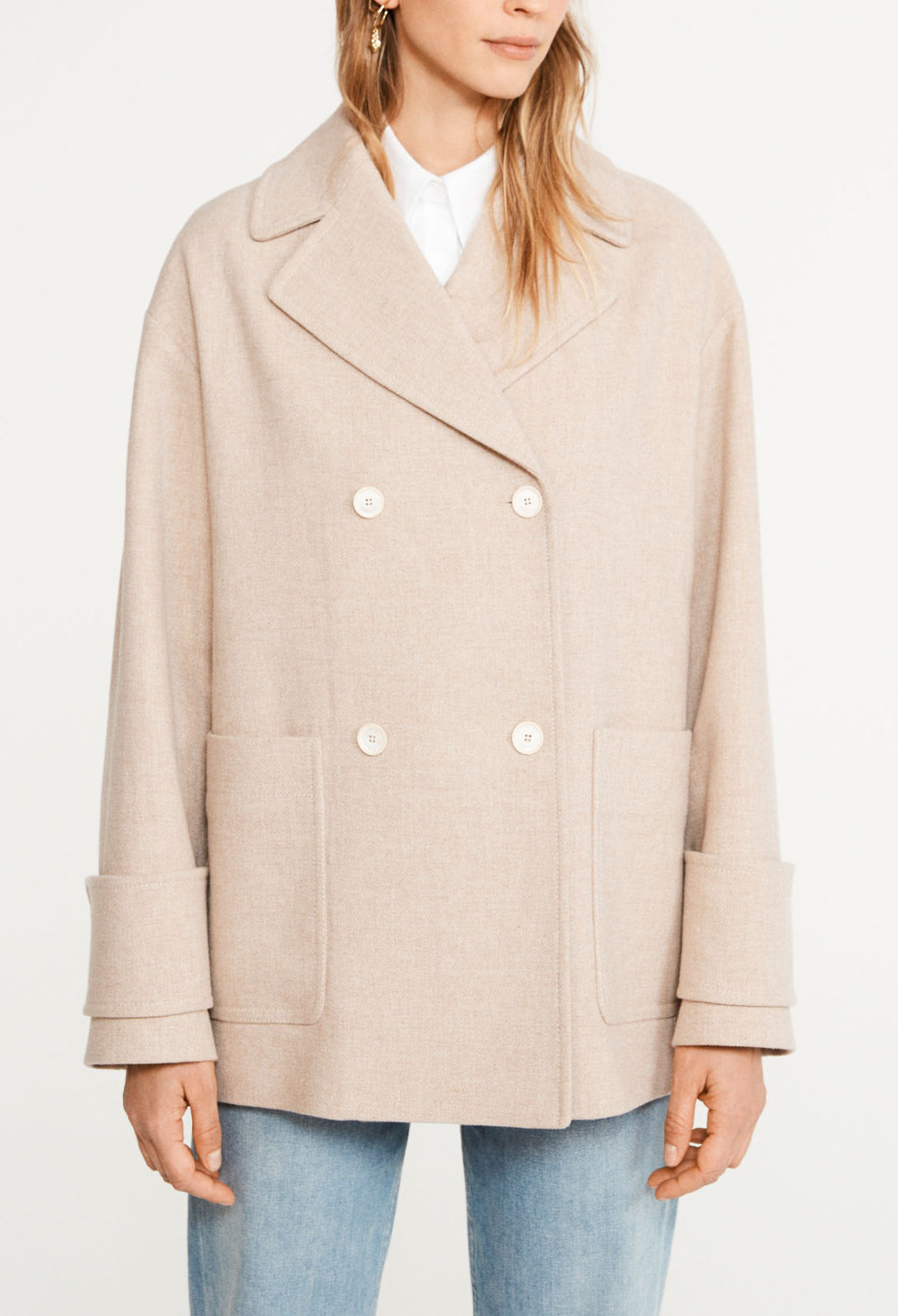 Caban oversized en laine Faume - seconde main