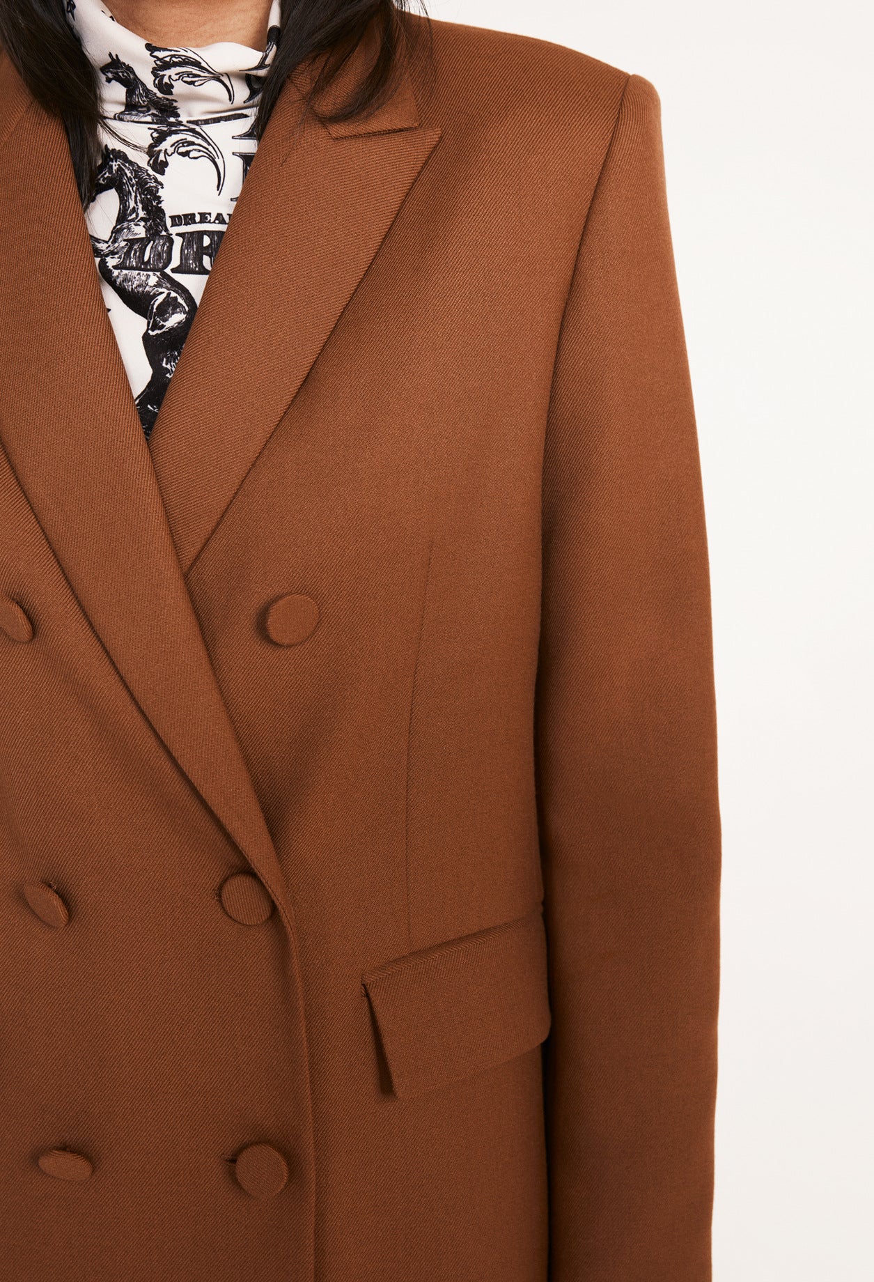 Veste longue caramel Faume - seconde main