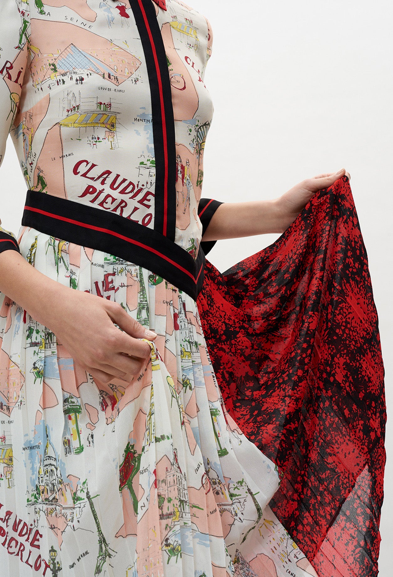 Robe mi-longue imprimée Faume - seconde main