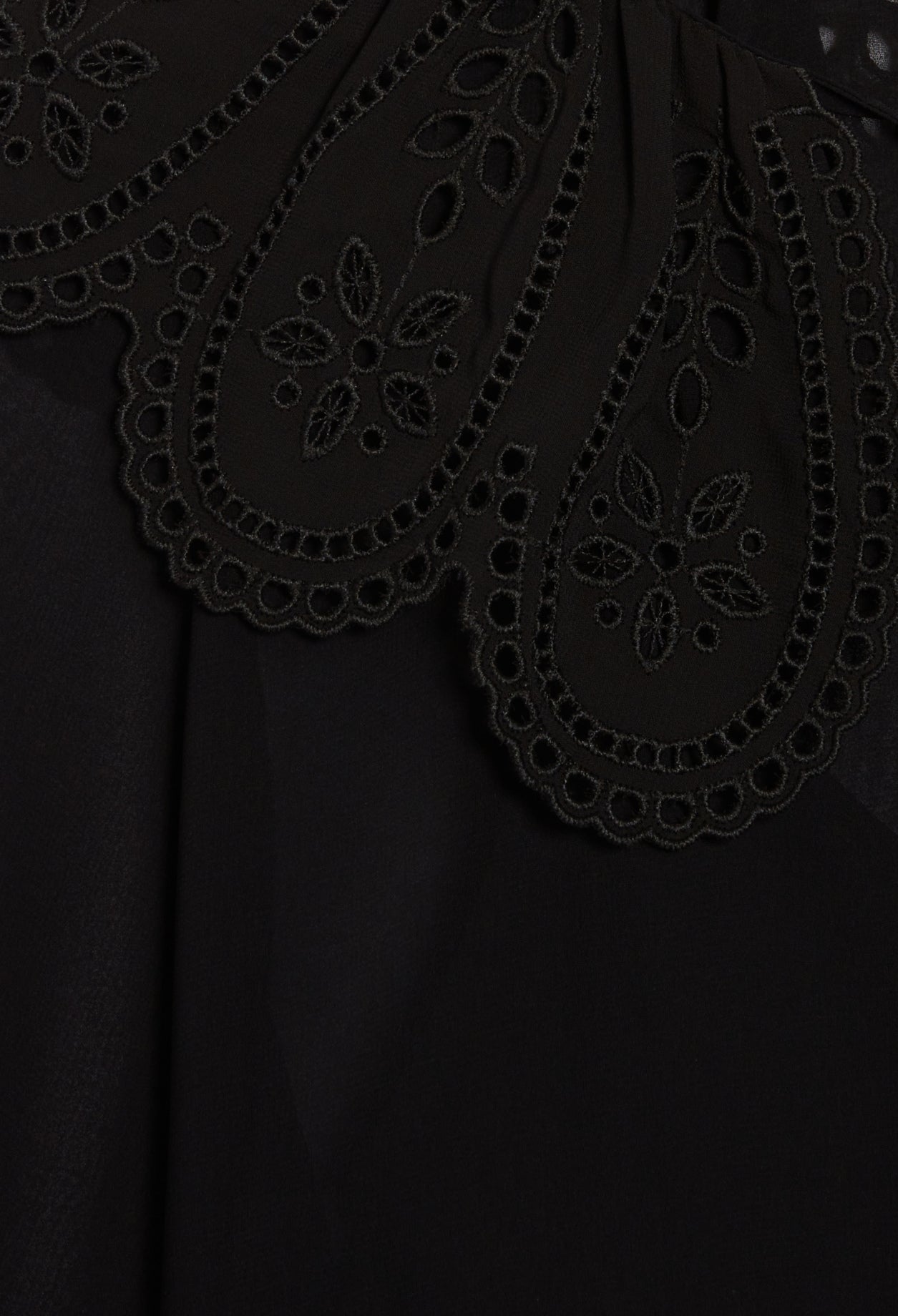 Blouse noire large col Faume - seconde main