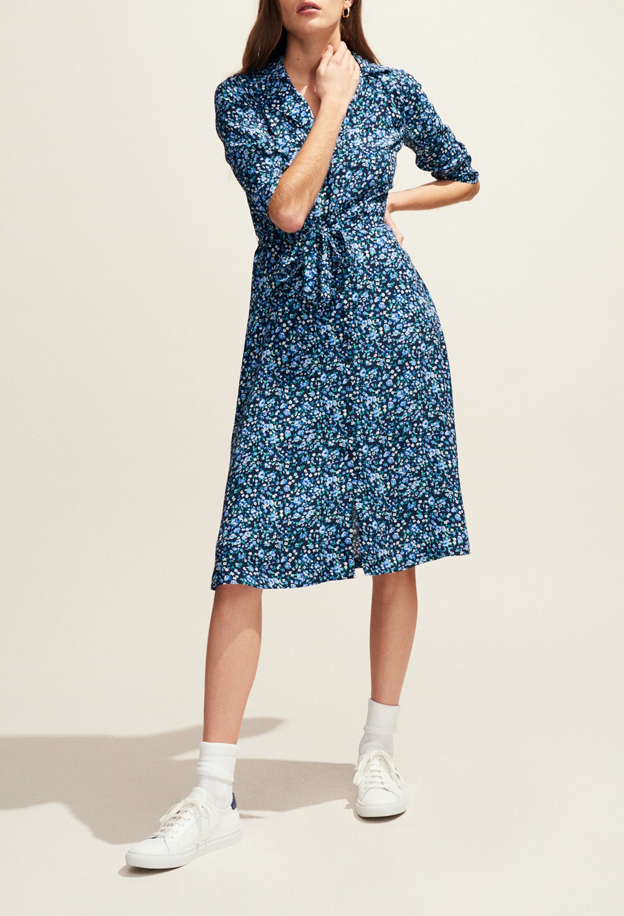 Robe cache-cœur imprimé fleuri Faume - seconde main