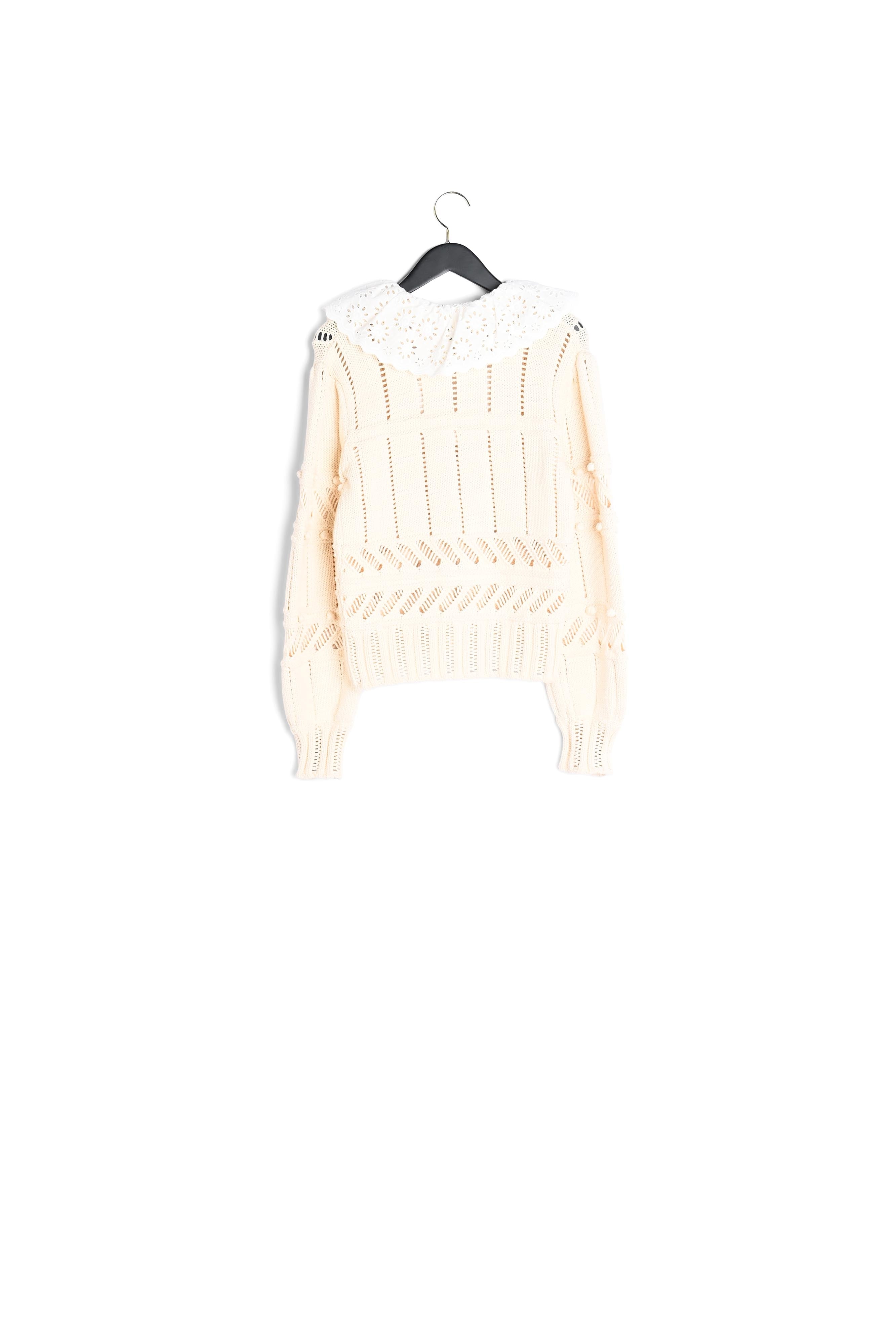 Cardigan maille ajourée écru Faume - seconde main