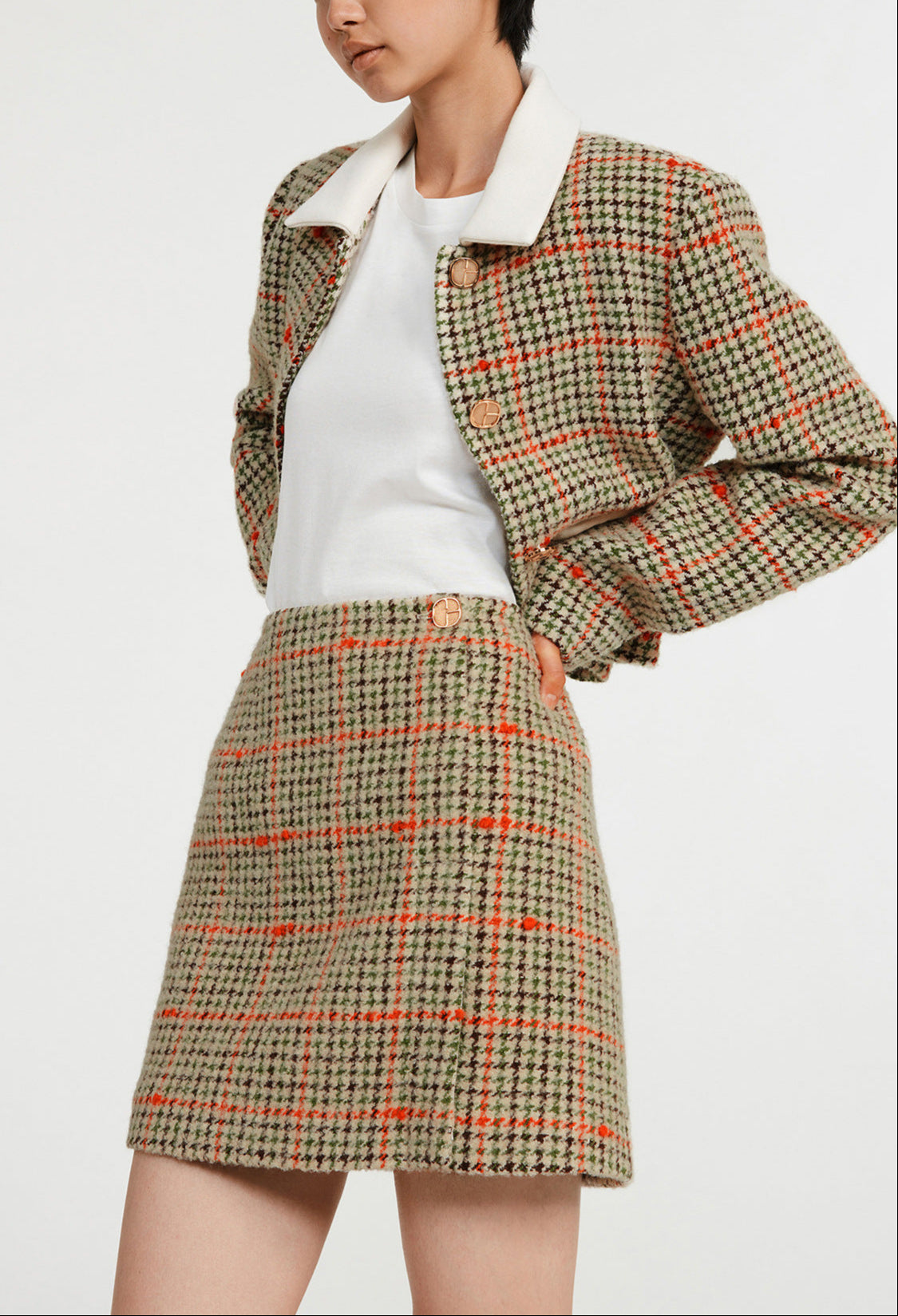 Jupe courte à carreaux Faume - seconde main