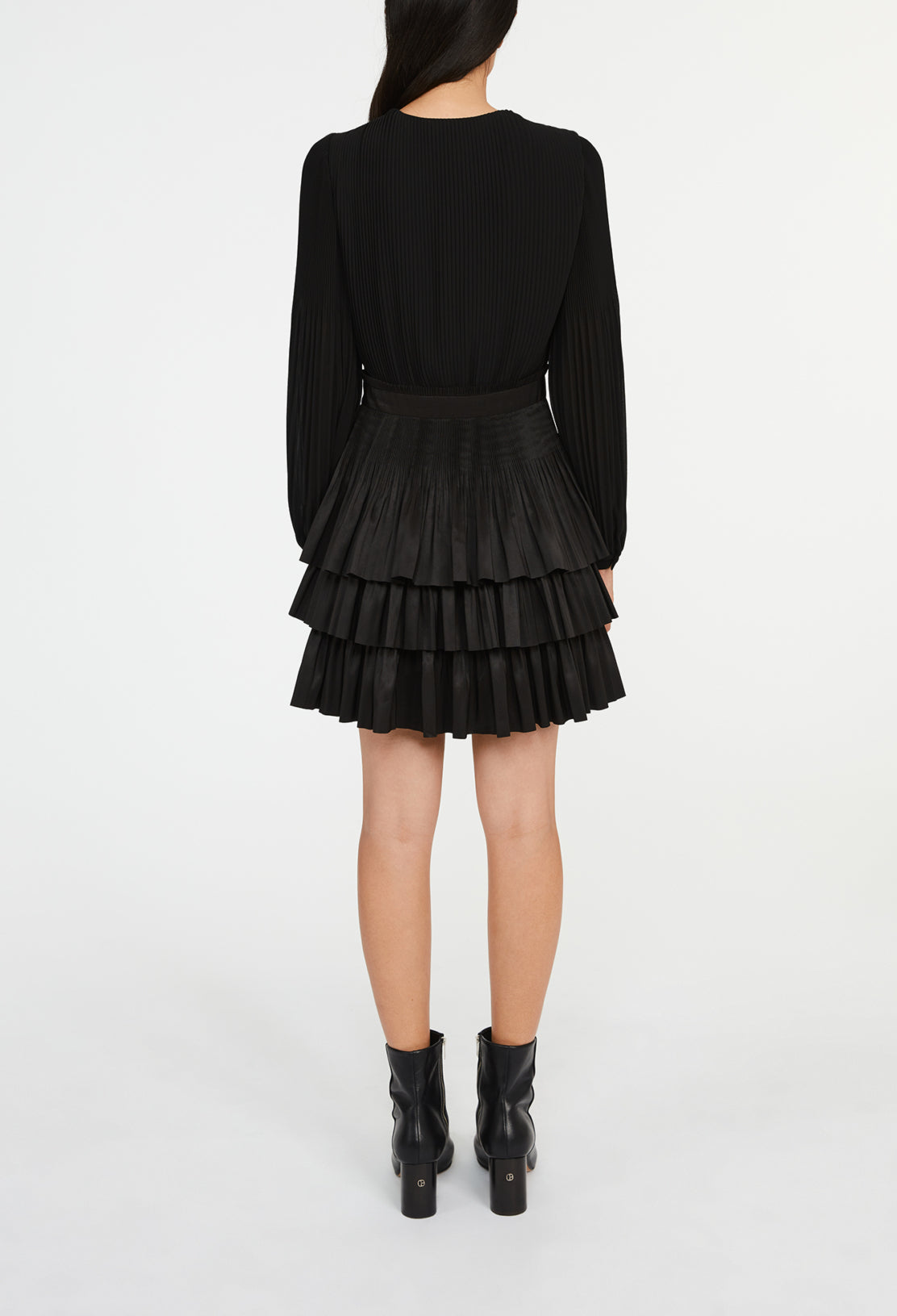 Robe courte plissée à volant Faume - seconde main