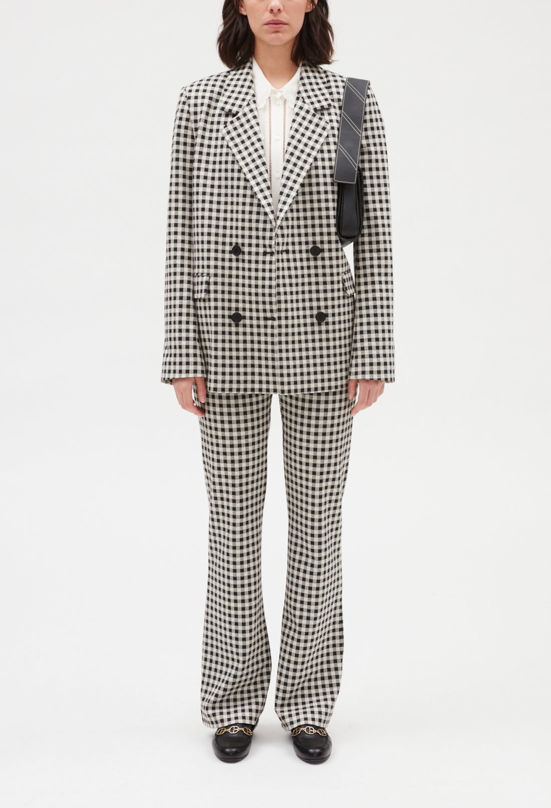 Veste tailleur vichy bicolore Faume - seconde main