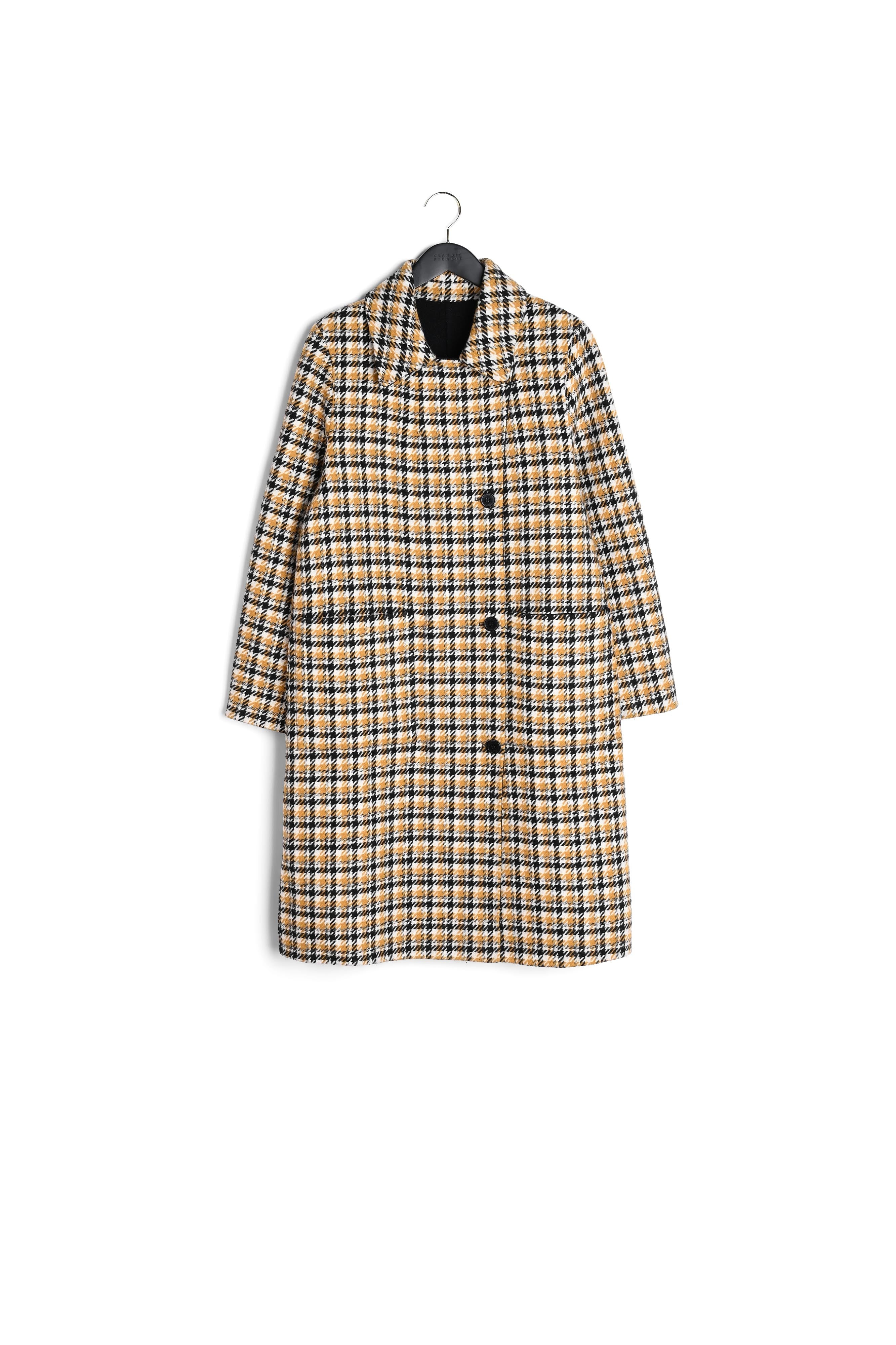 Mantau lain doubl fac motif carraux Faume - seconde main