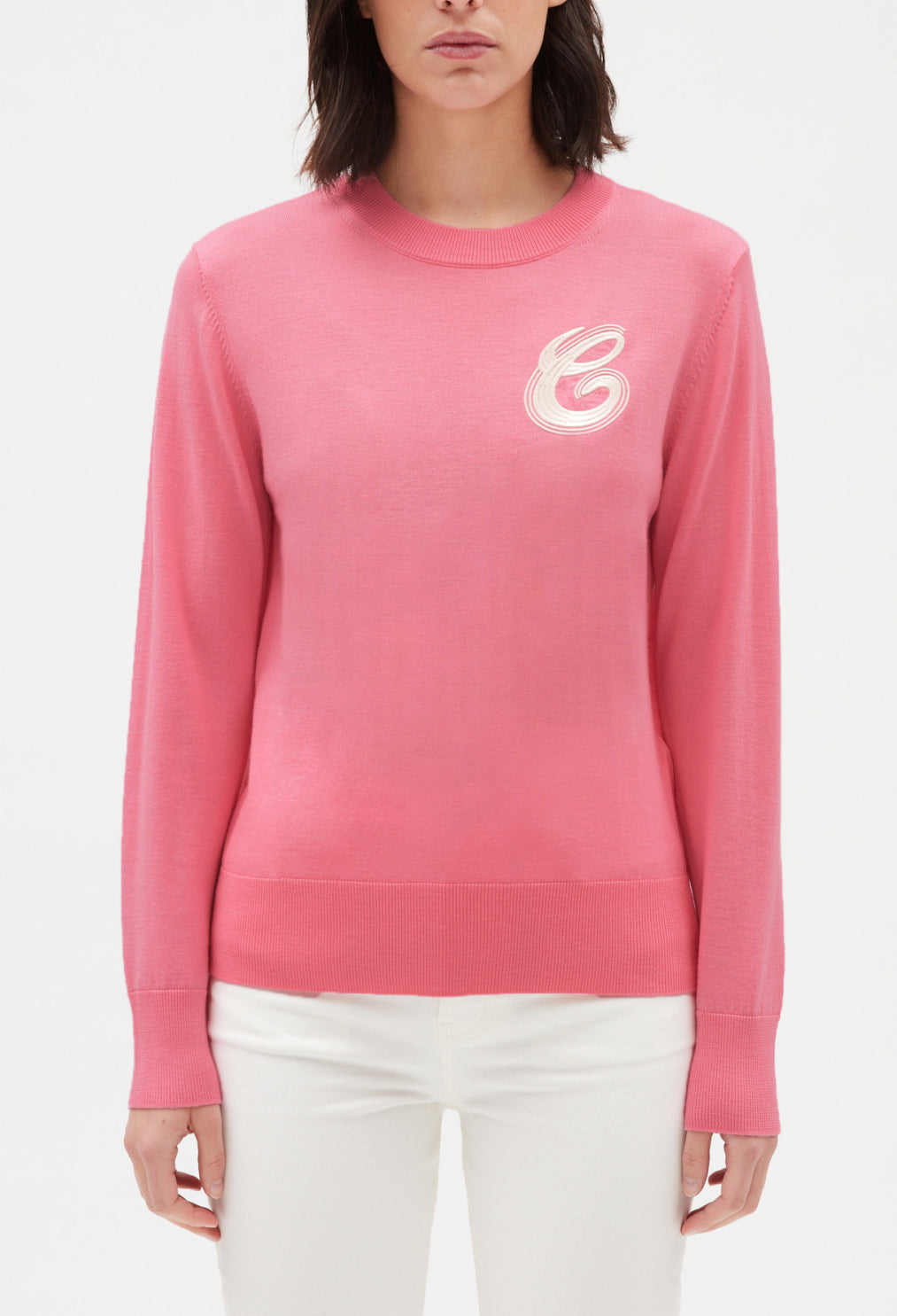 Pull en maille rose Faume - seconde main