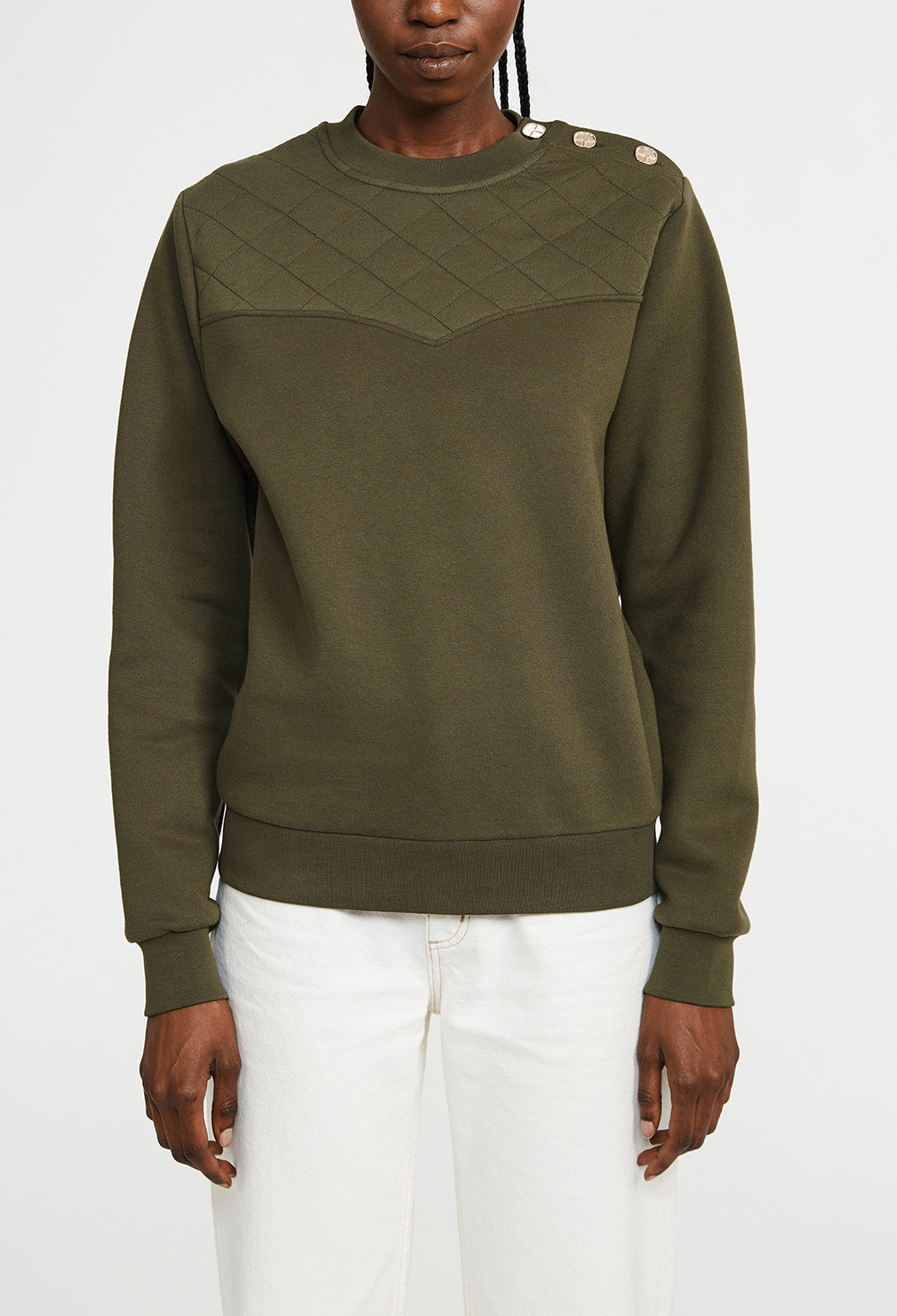 Sweatshirt kaki à manches longues Faume - seconde main