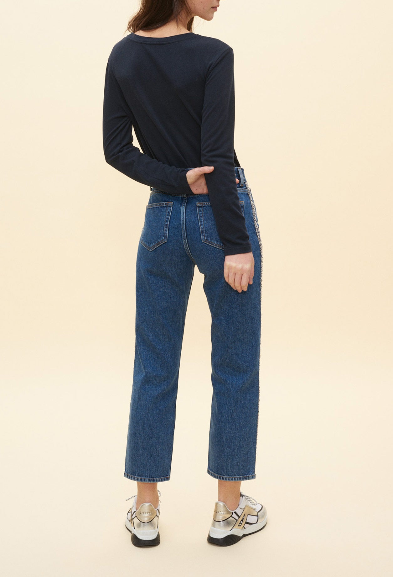 Jean à bandes fantaisie Faume - seconde main