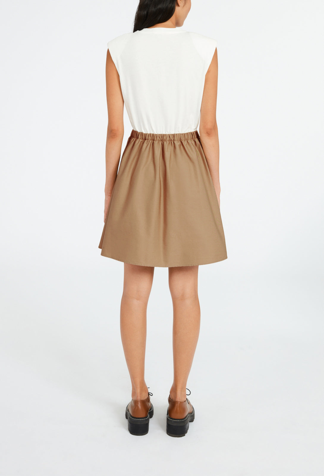 Robe biocolore mi-longue bi matières Faume - seconde main