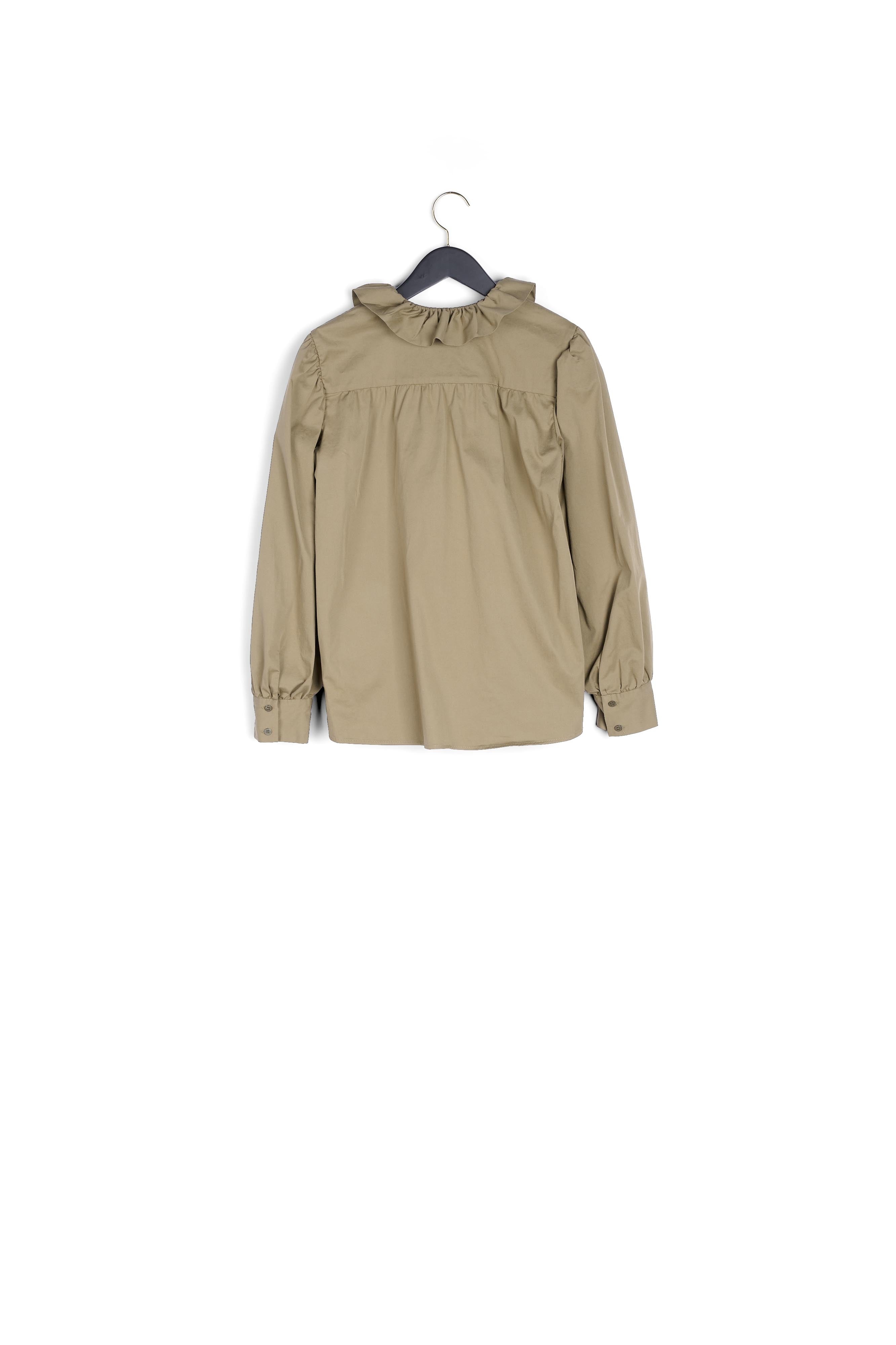 Blouse volants kaki Faume - seconde main