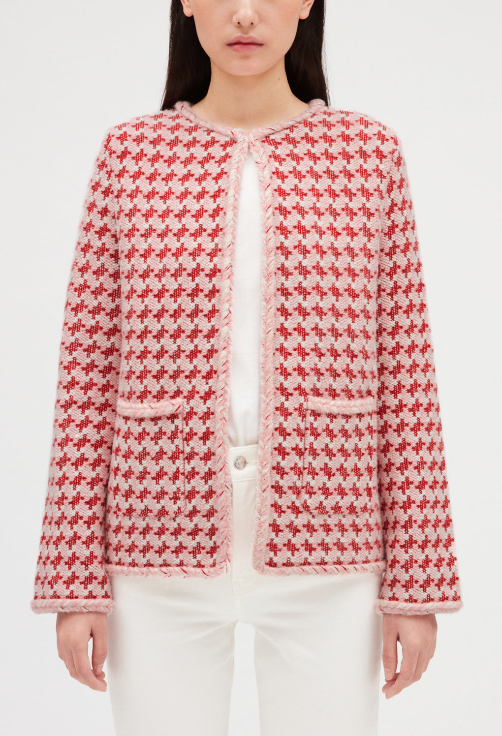 Cardigan maille effet tweed Faume - seconde main