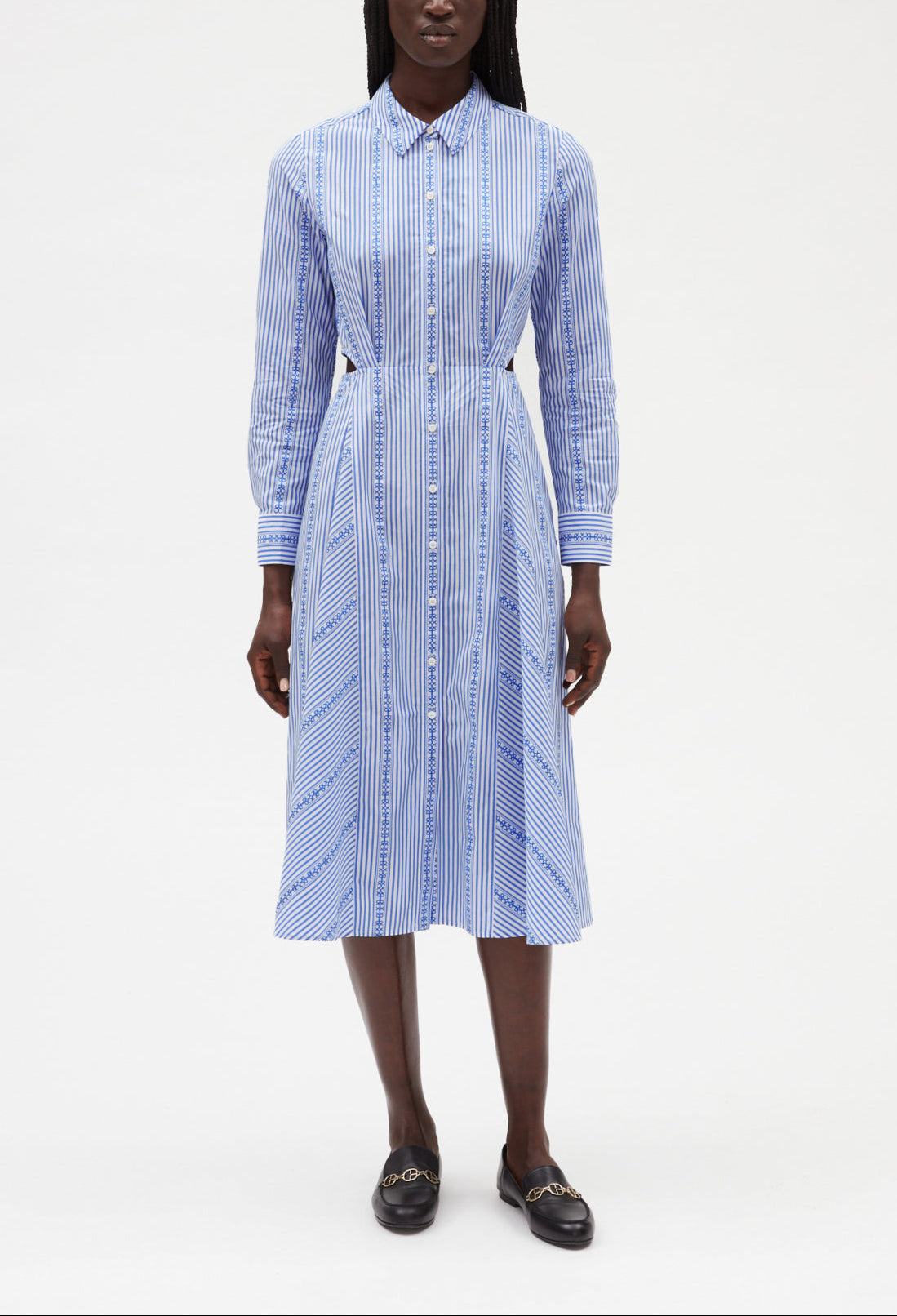 Robe chemise midi bleu ciel Faume - seconde main