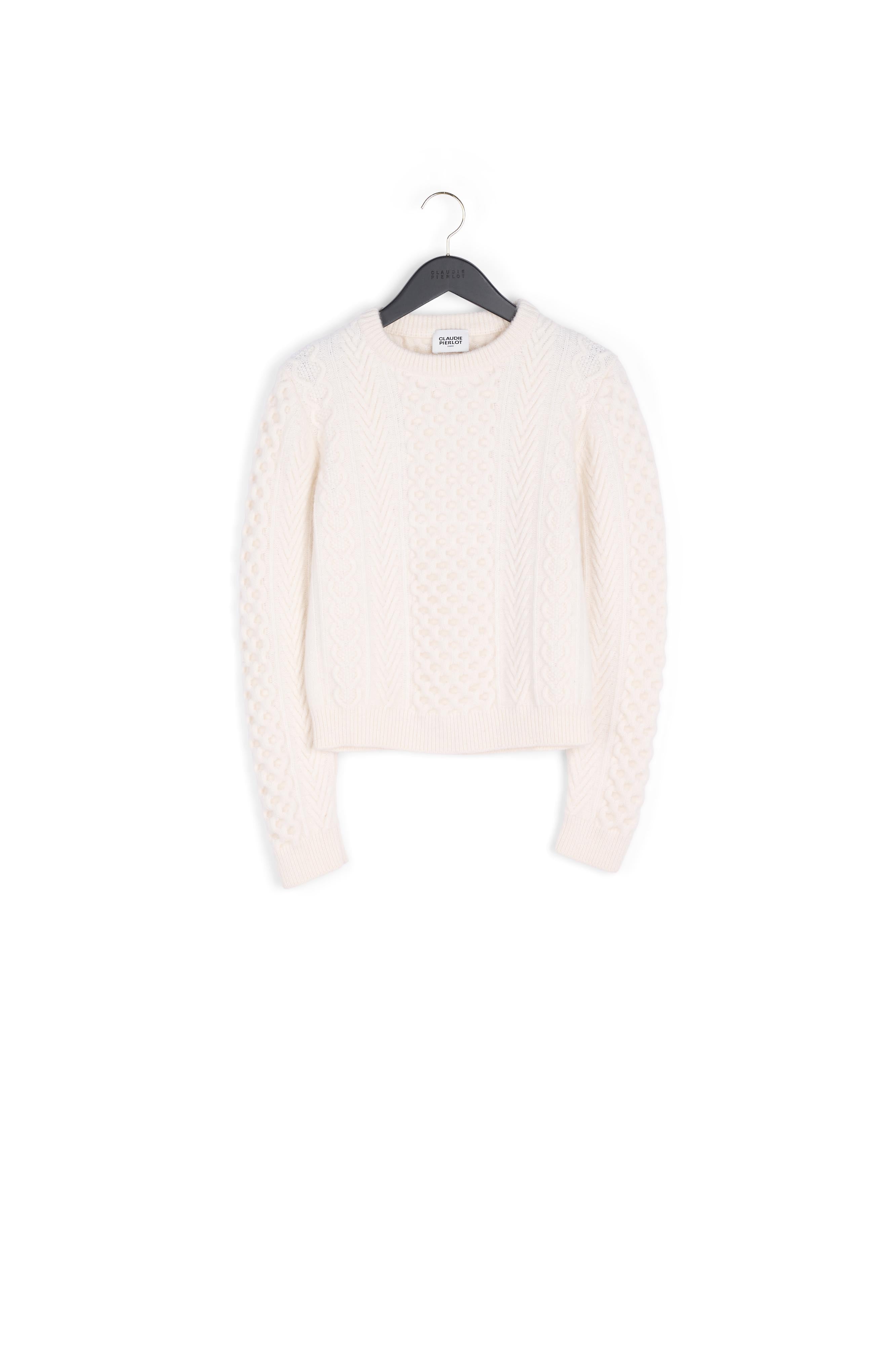 Pull torsadé écru Faume - seconde main