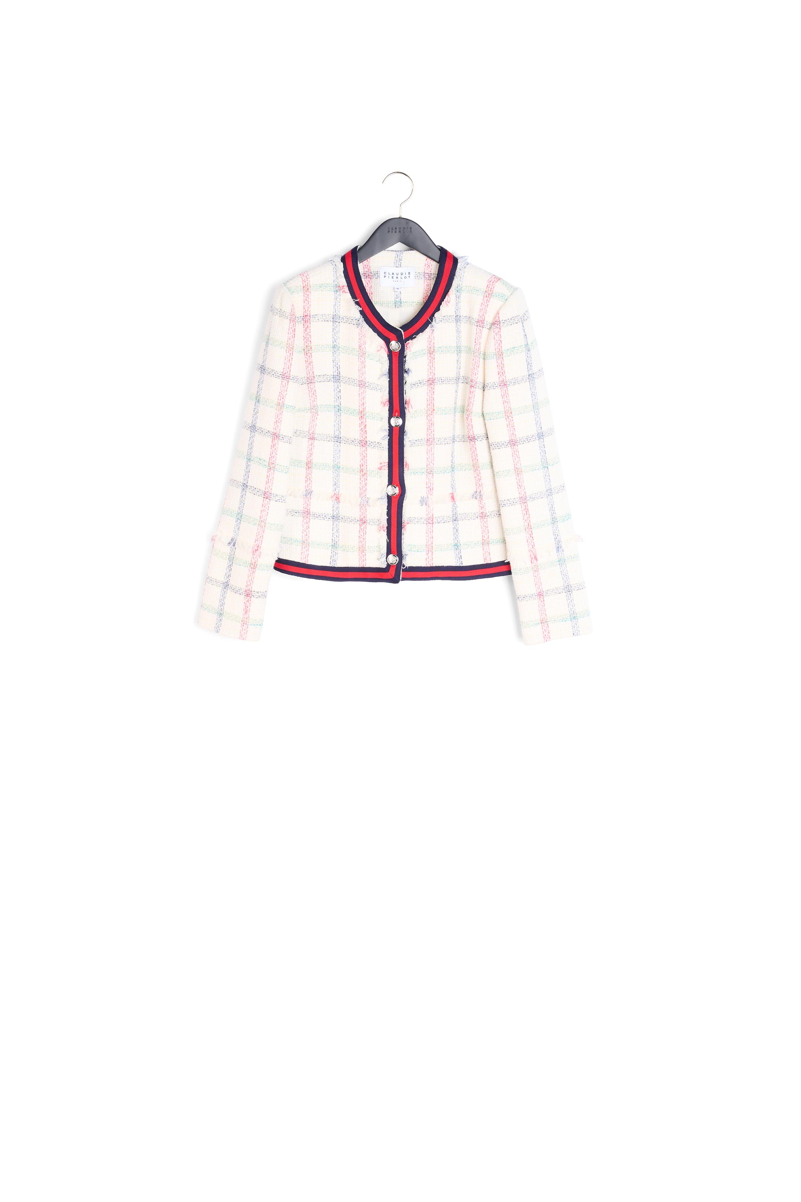 Veste en tweed à galon sporty Faume - seconde main