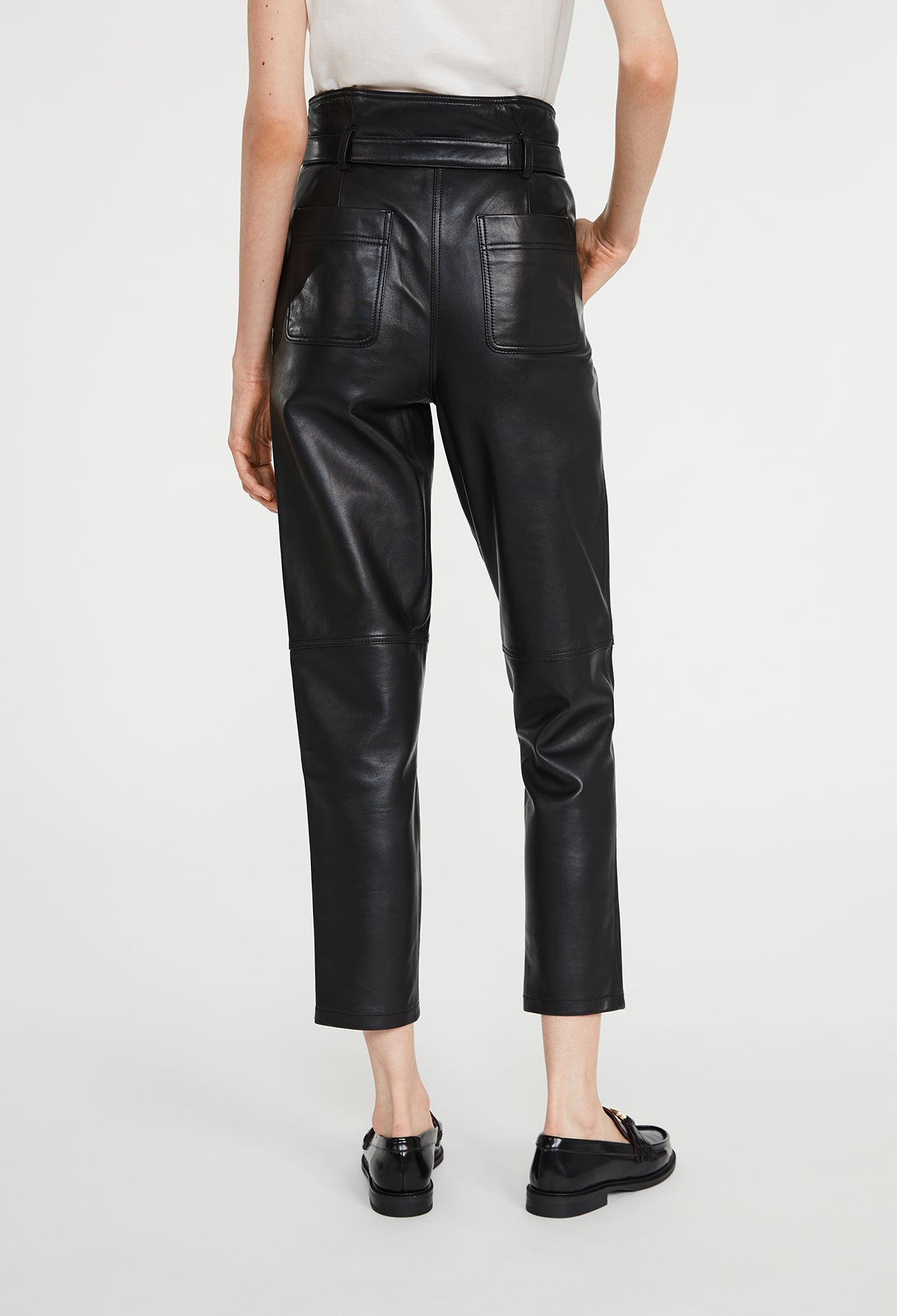 Pantalon noir cuir Faume - seconde main