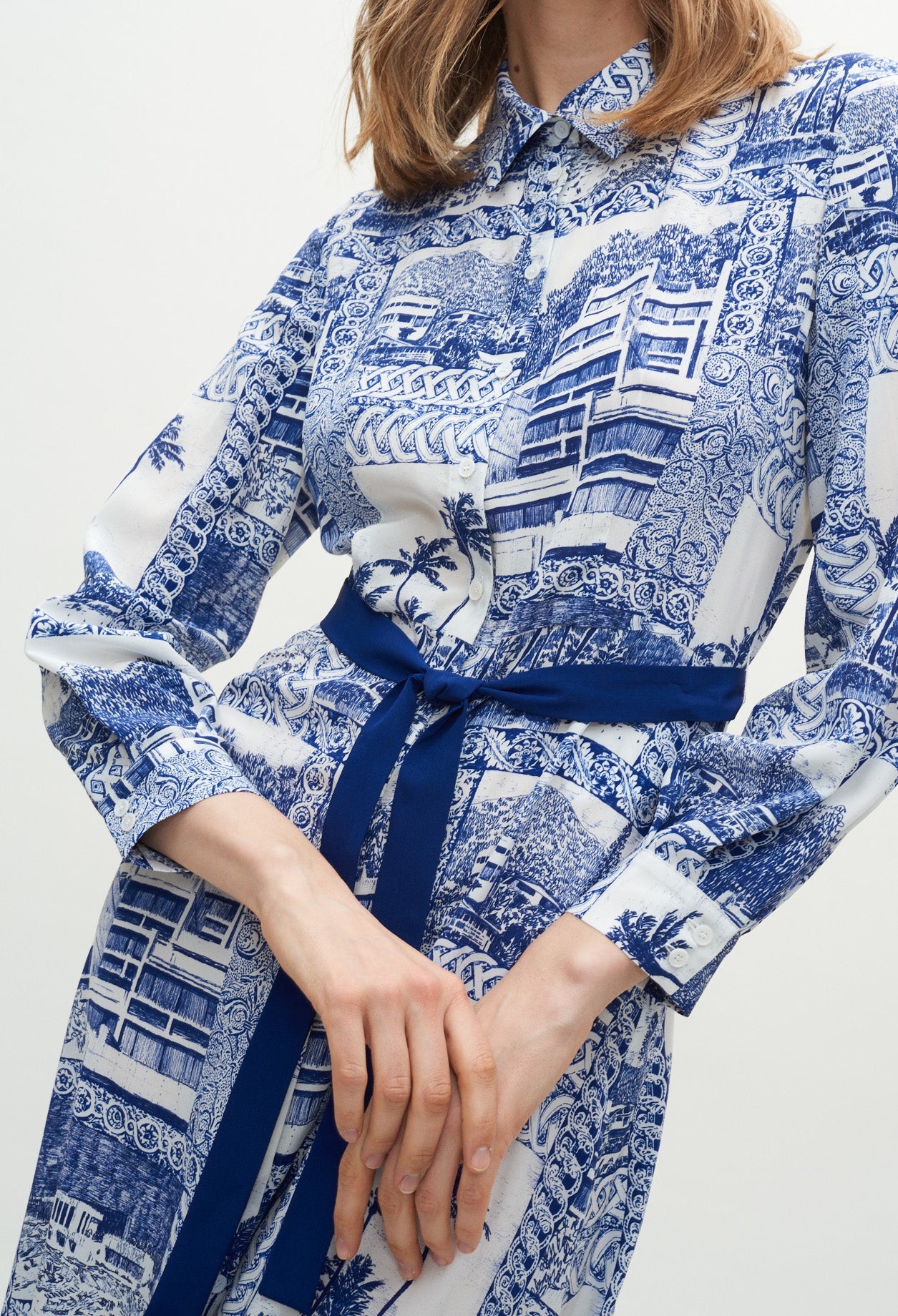 Robe longue toile de Jouy Faume - seconde main