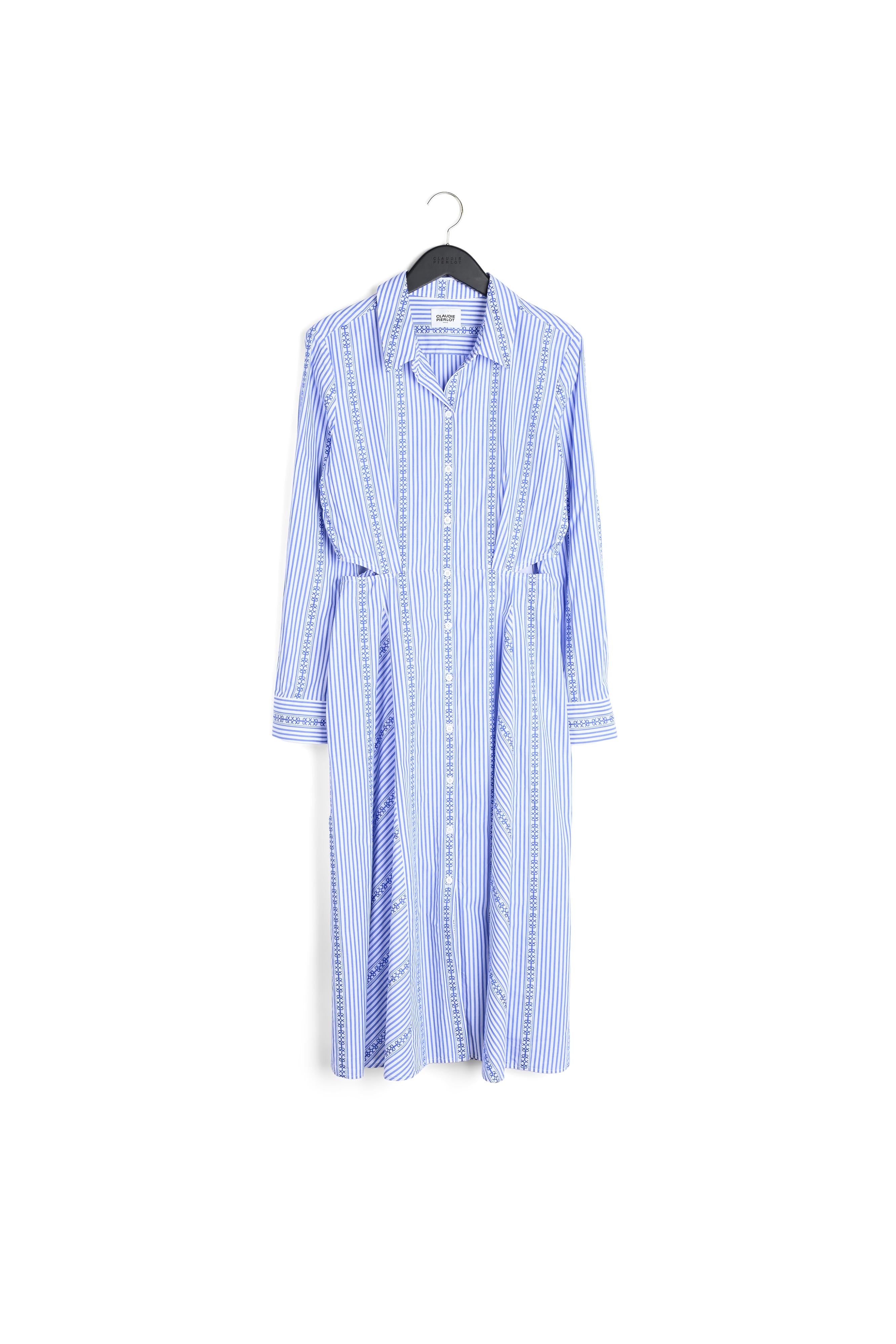Robe chemise midi bleu ciel Faume - seconde main