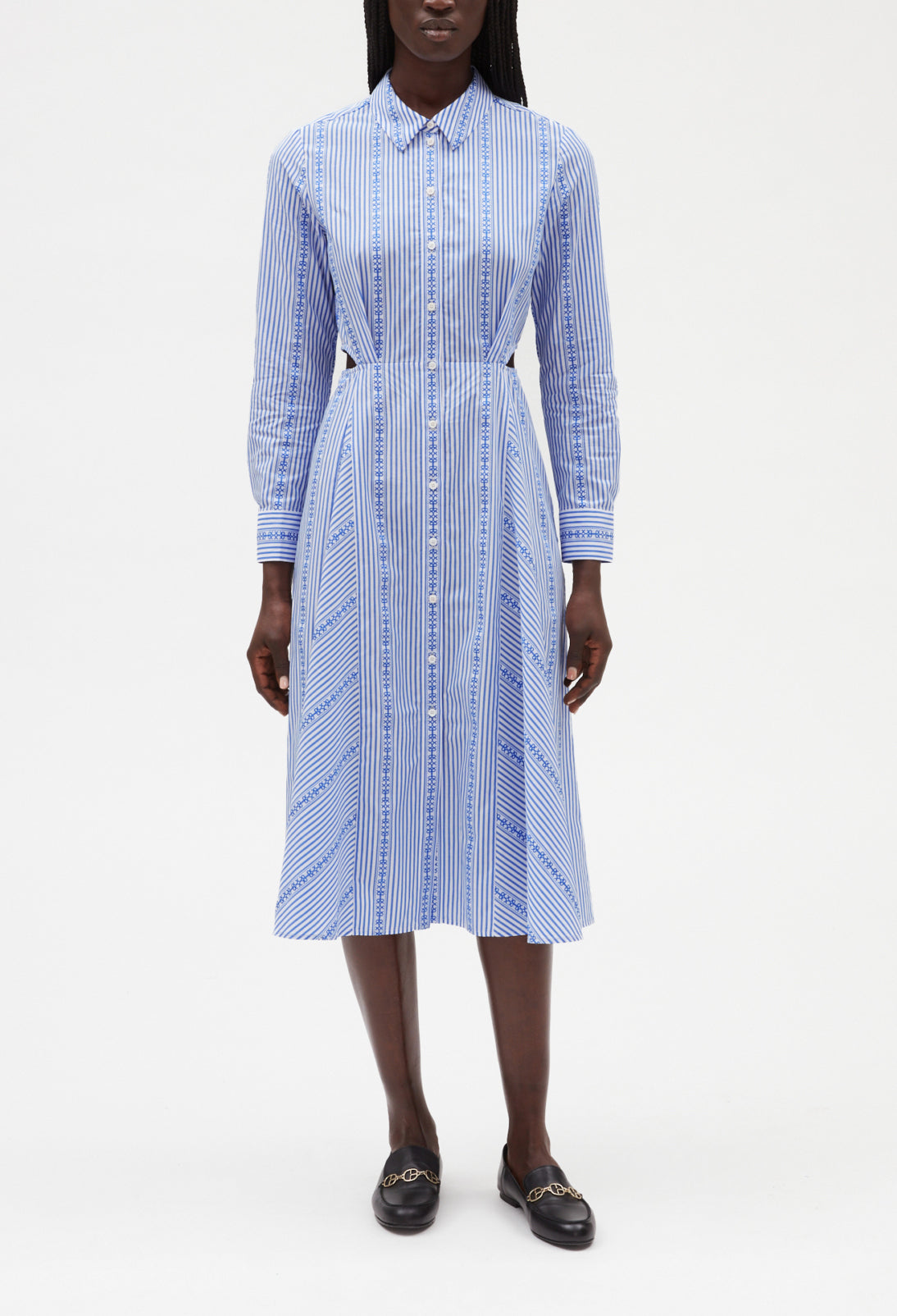 Robe chemise midi bleu ciel Faume - seconde main