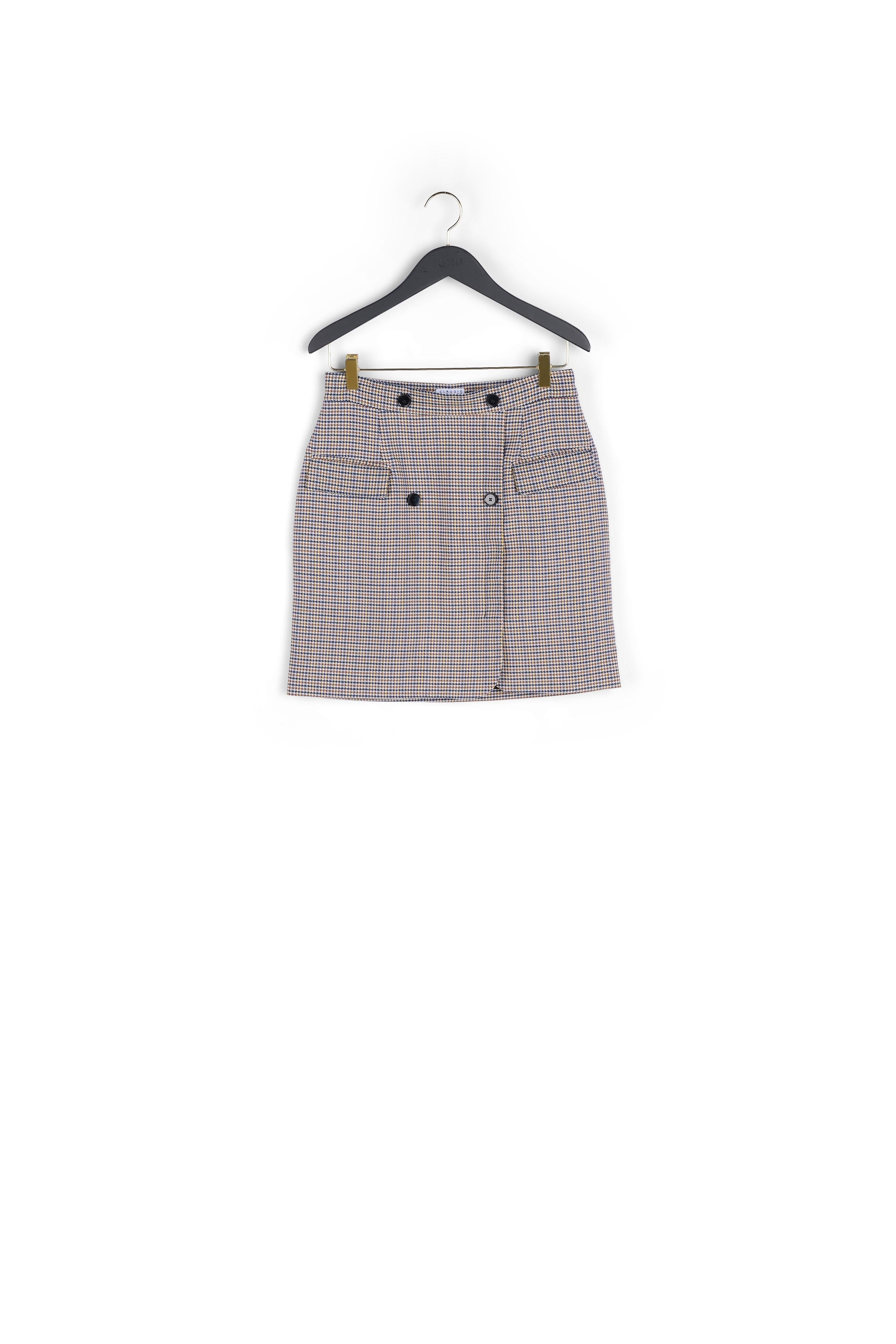 Jupe tailleur droite à carreaux Faume - seconde main