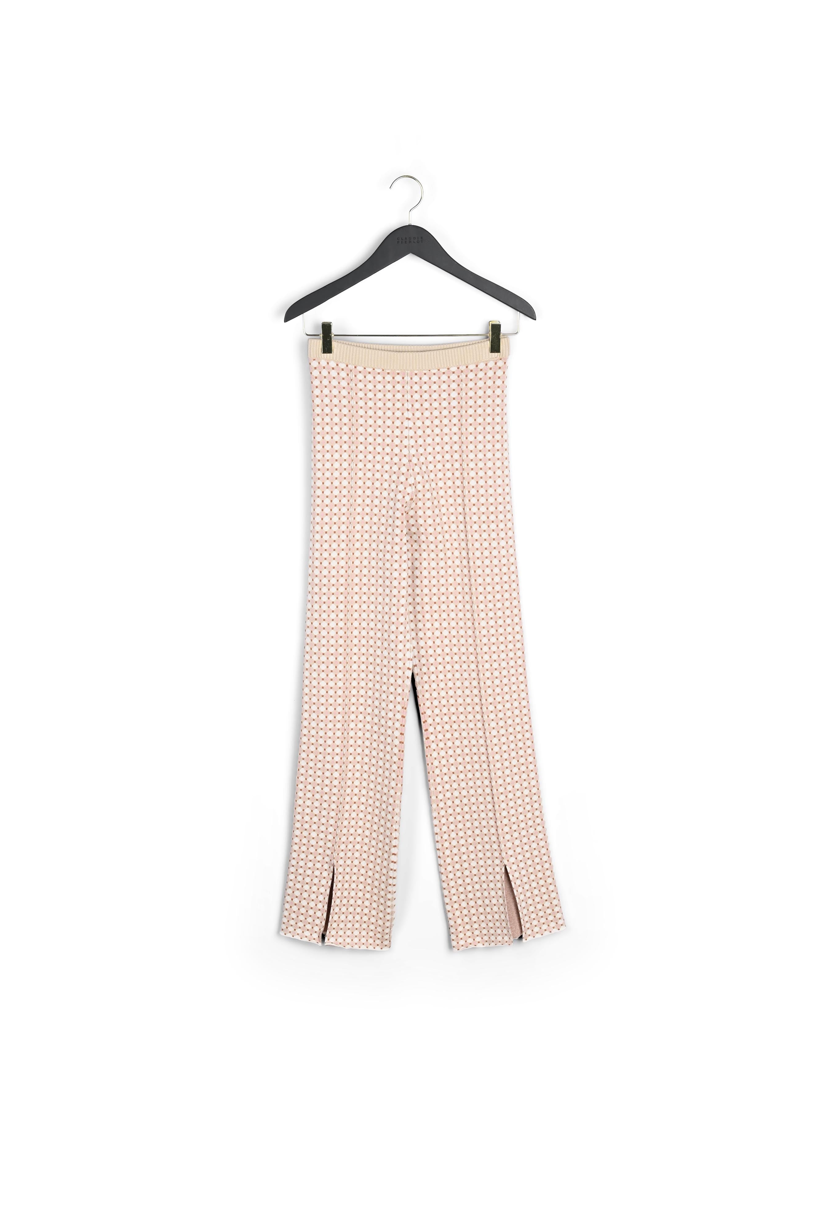 Pantalon maille à motifs graphiques Faume - seconde main