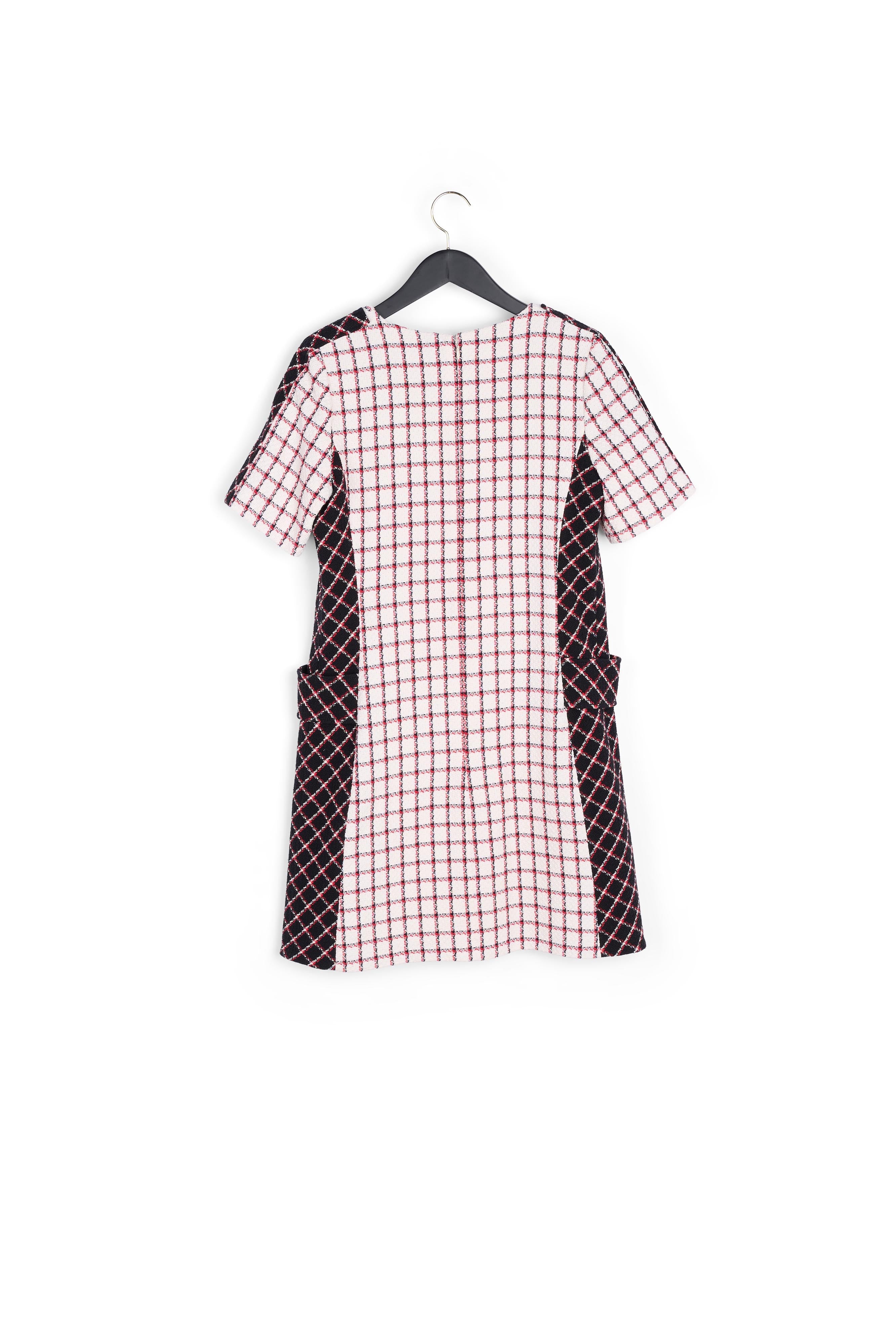 Robe droite en tweed à carreaux Faume - seconde main