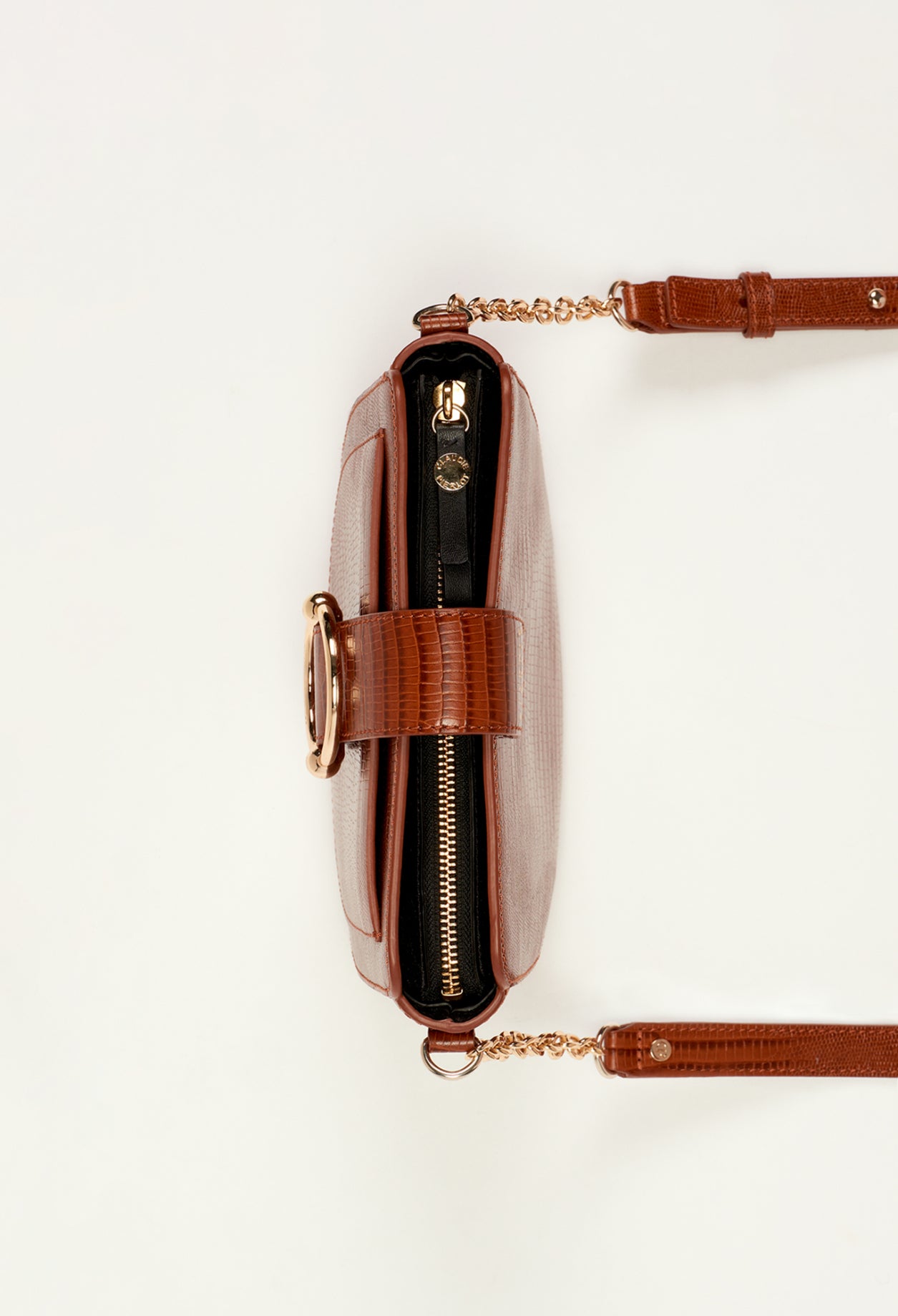 Sac besace Anouck en cuir façon lézard Faume - seconde main