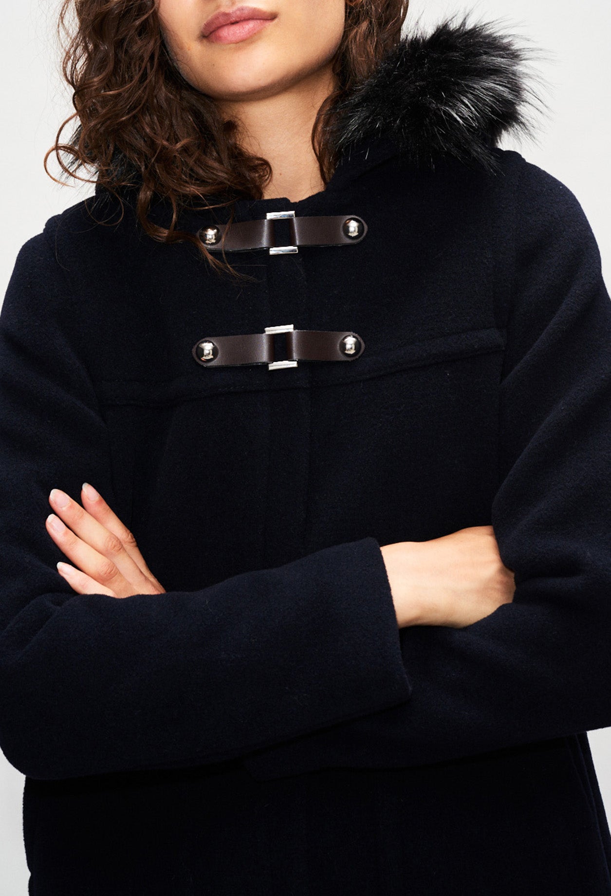 Manteau à col fausse fourrure Faume - seconde main