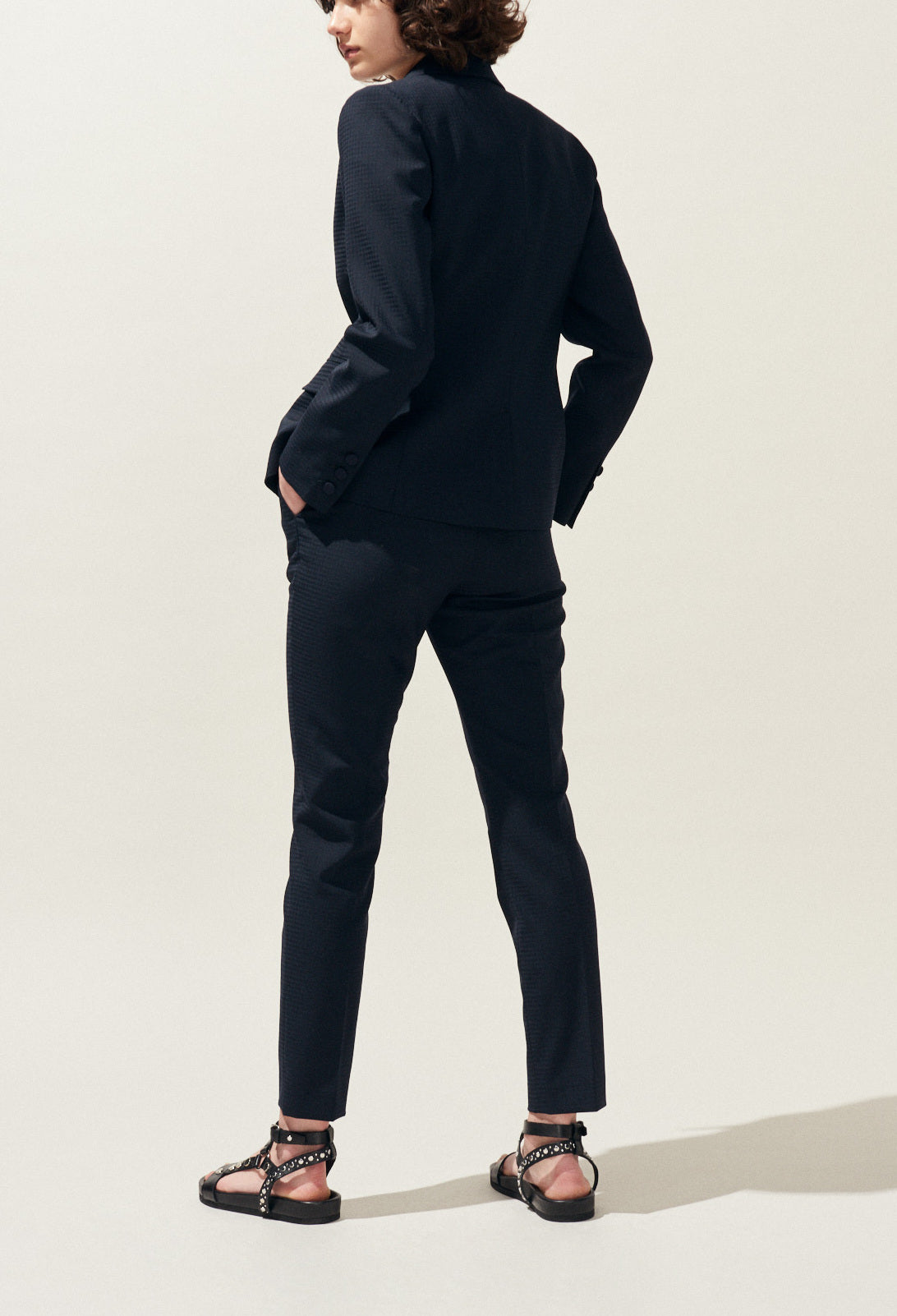 Veste tailleur en matière texturée Faume - seconde main