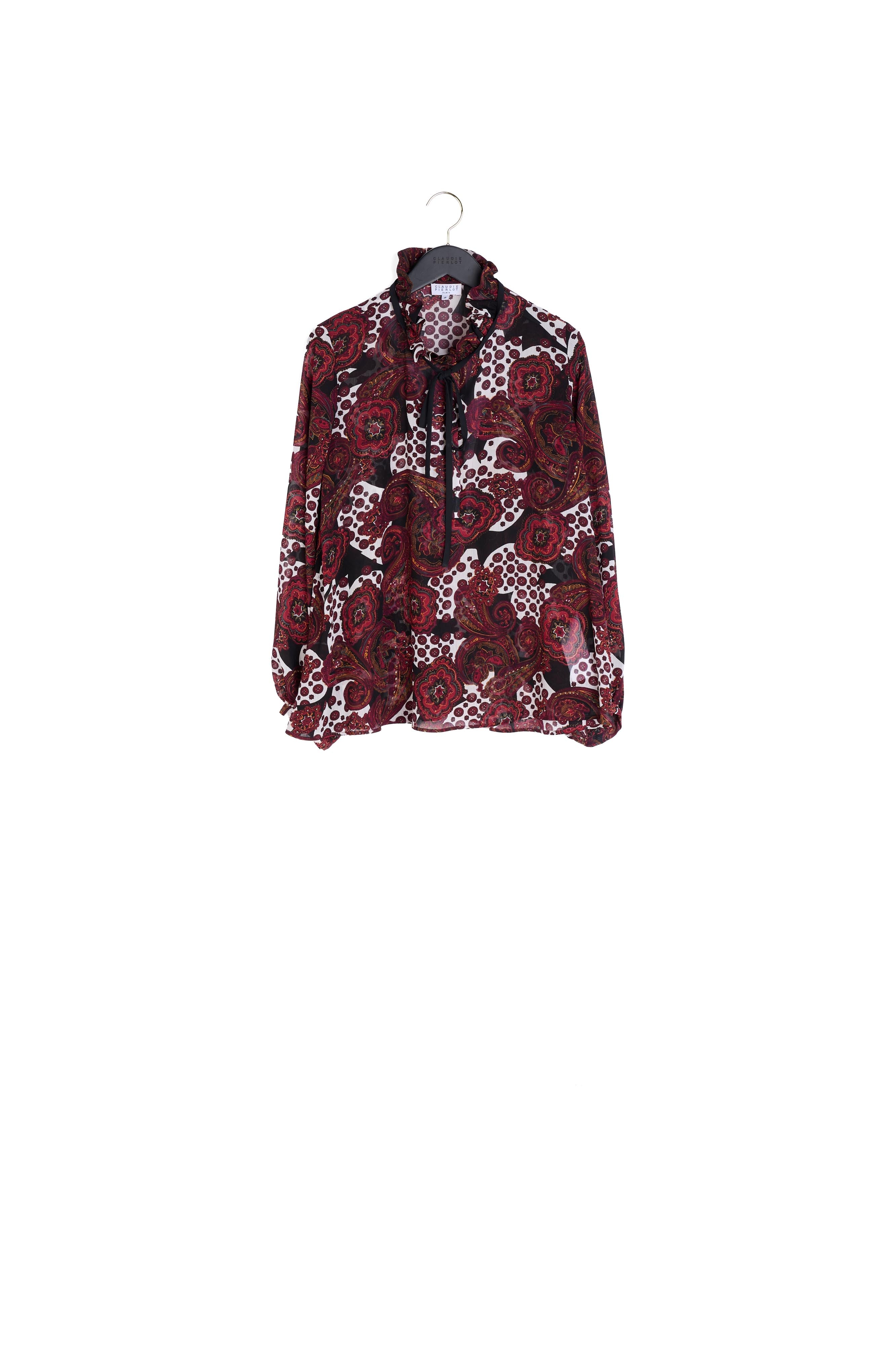 Top imprimé col lavallière Faume - seconde main