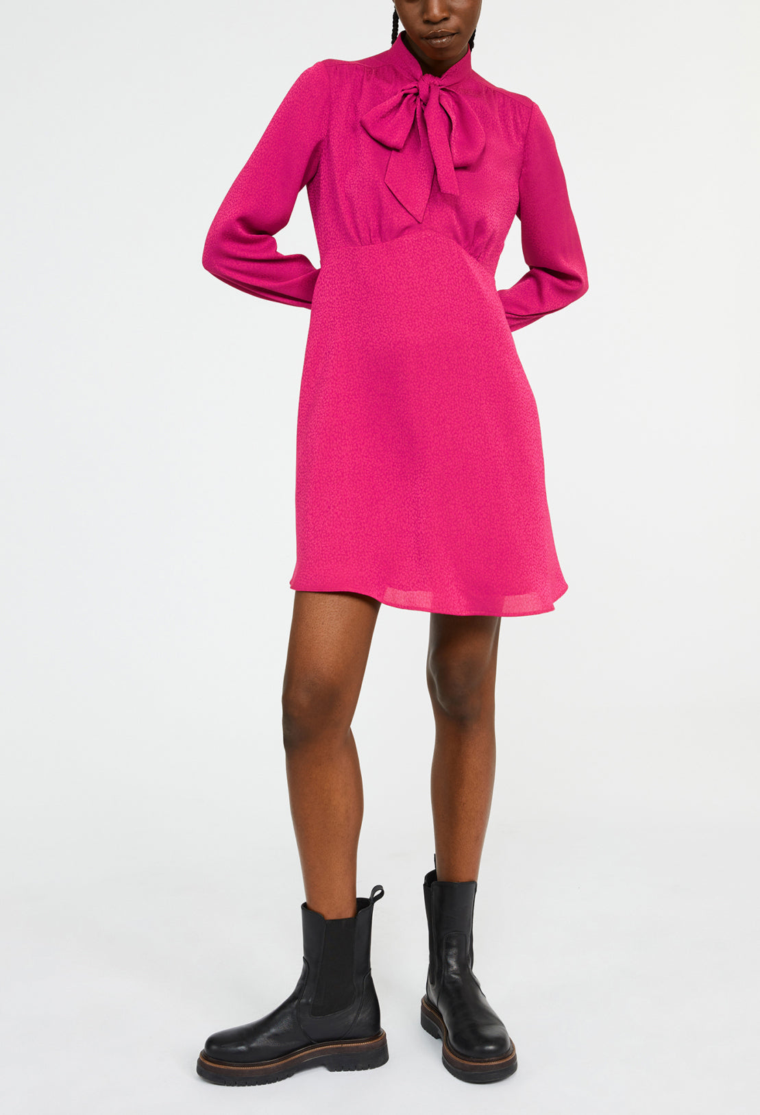 Robe fluide col lavallière Faume - seconde main