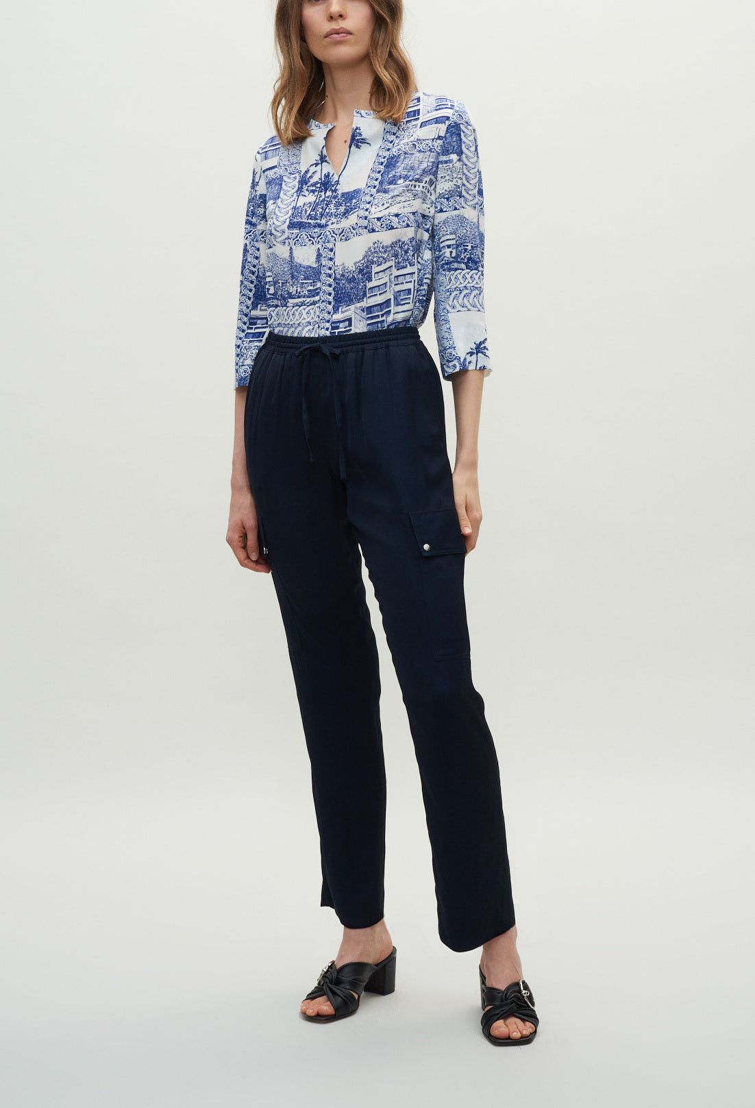 Blouse imprimée en soie Faume - seconde main