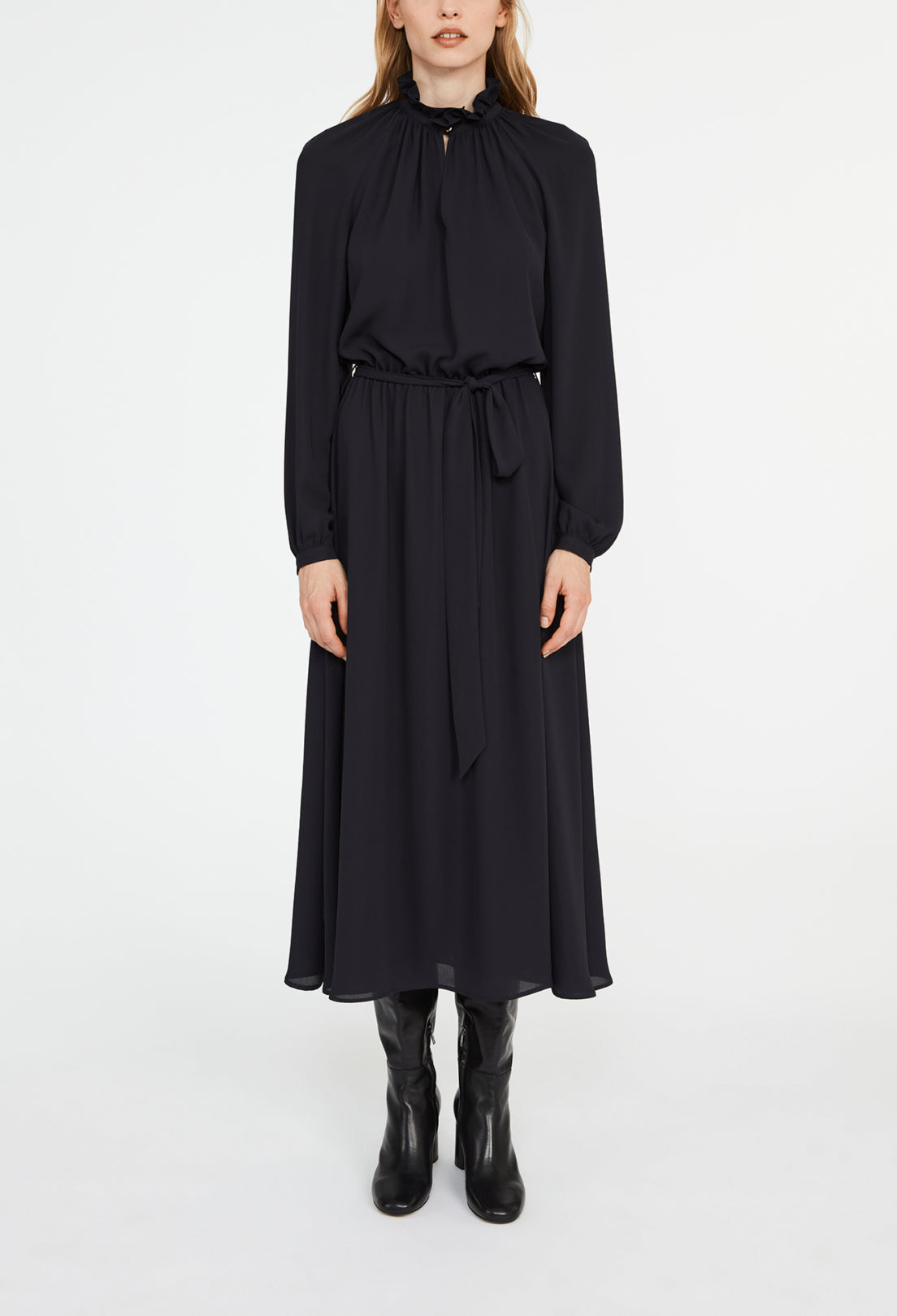 Robe longue col victorien Faume - seconde main