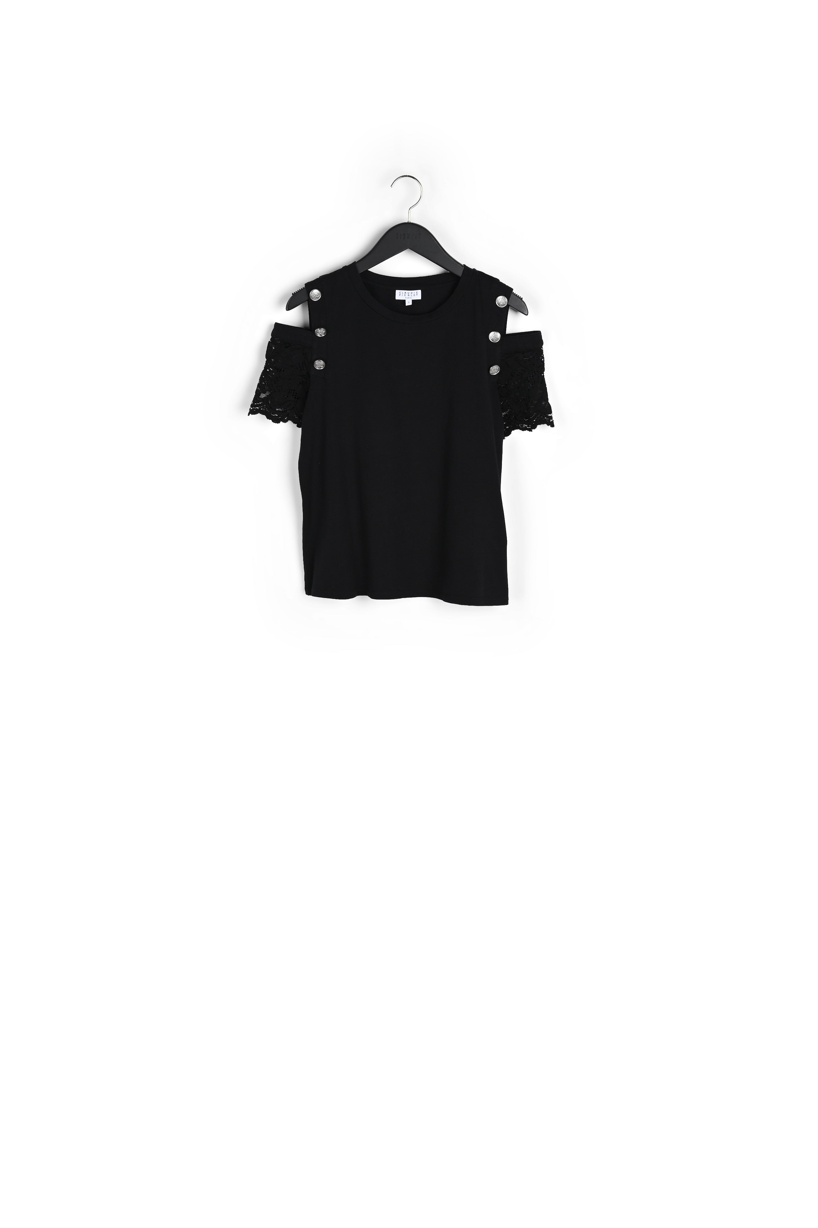 T-shirt détail boutonnage épaule ajourée Faume - seconde main