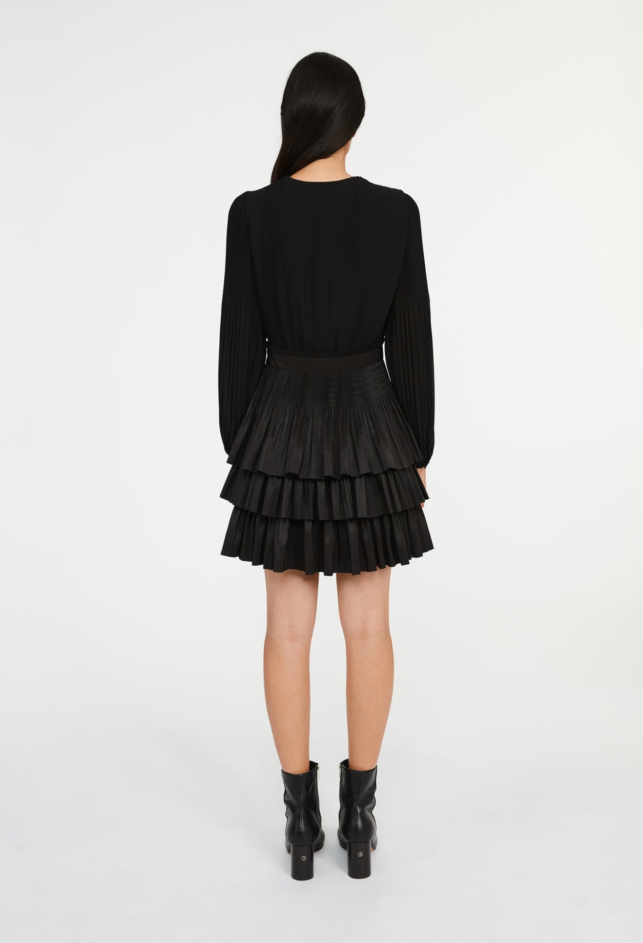 Robe courte plissée à volant Faume - seconde main