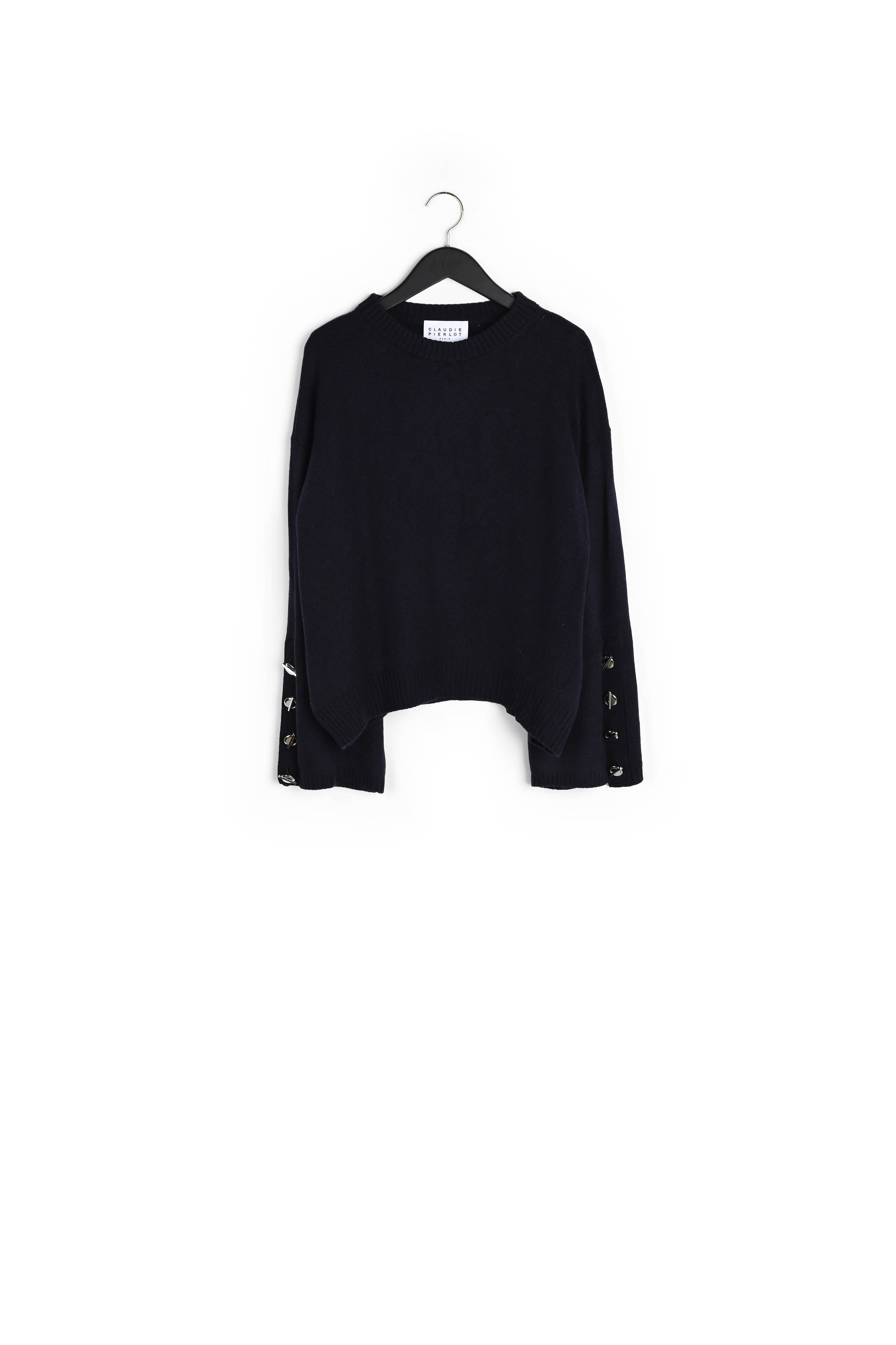 Pull à manches longues en laine traçable Faume - seconde main