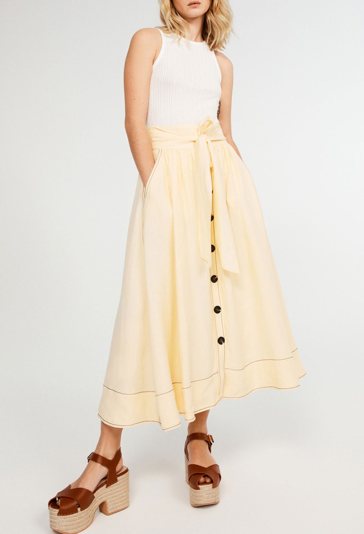 Jupe longue boutonnée Faume - seconde main